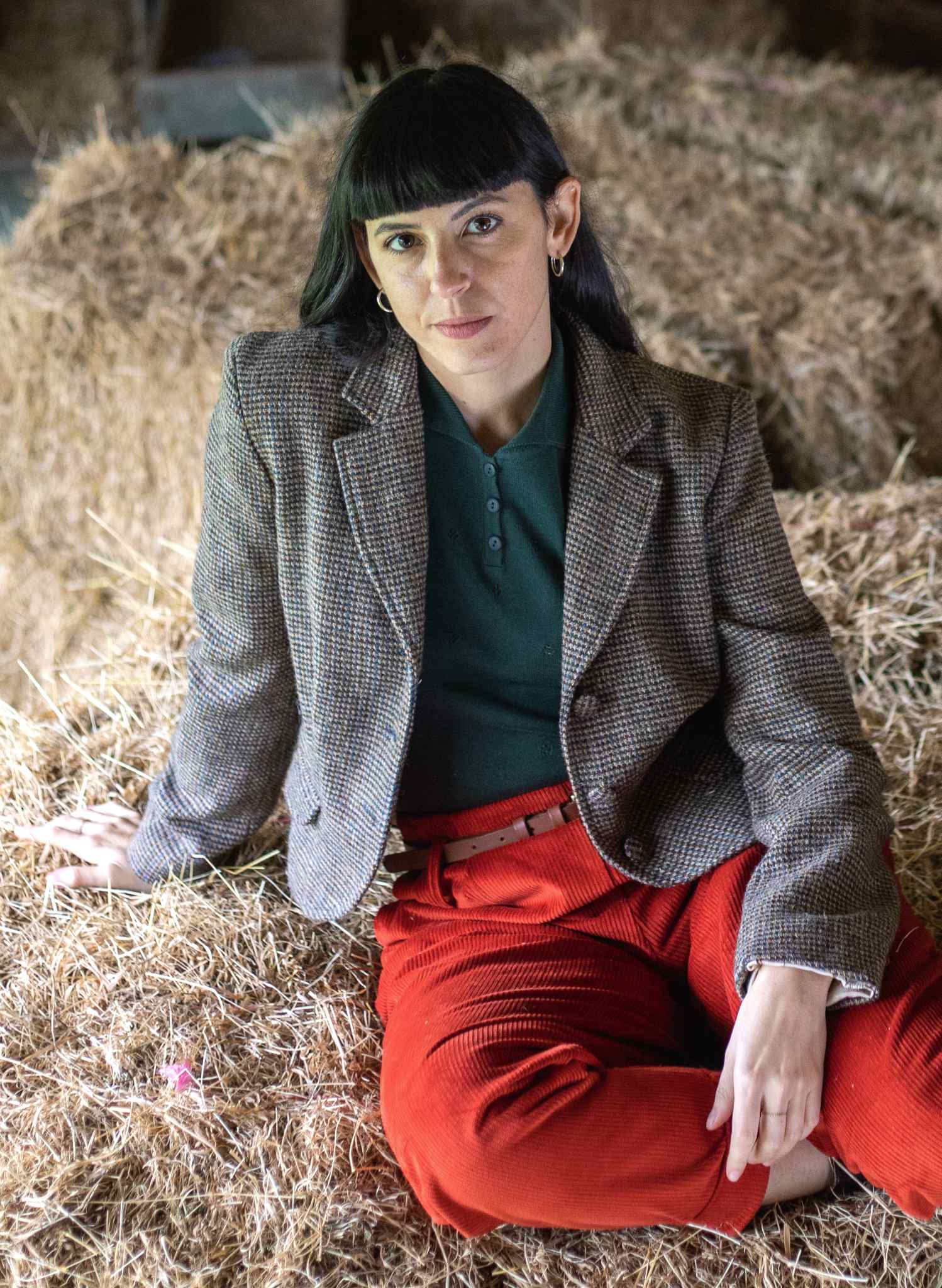 Aila - Dark Green - Knitted Top