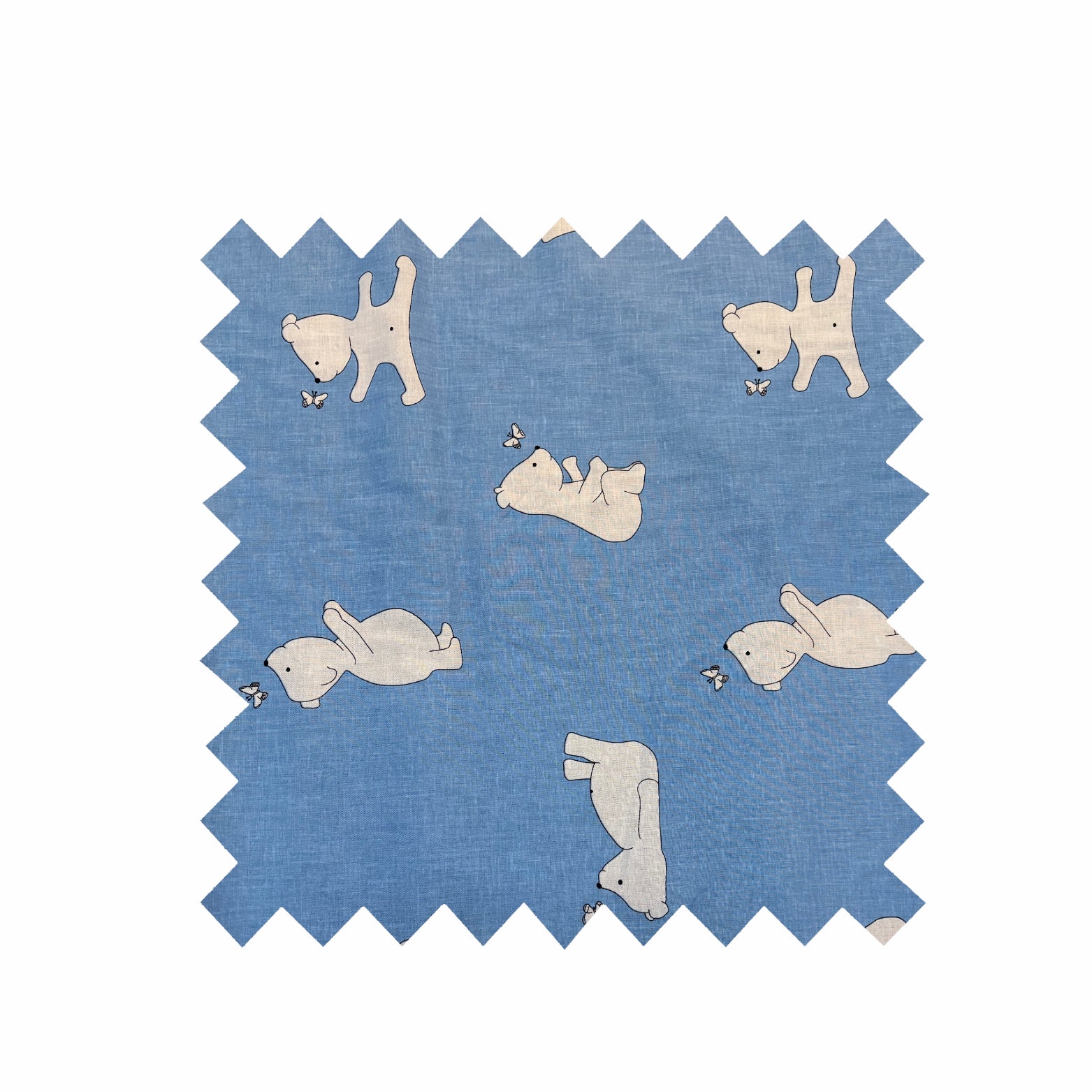 Remnant - 153cm x 124cm - Blue Bear Fabric - Cotton