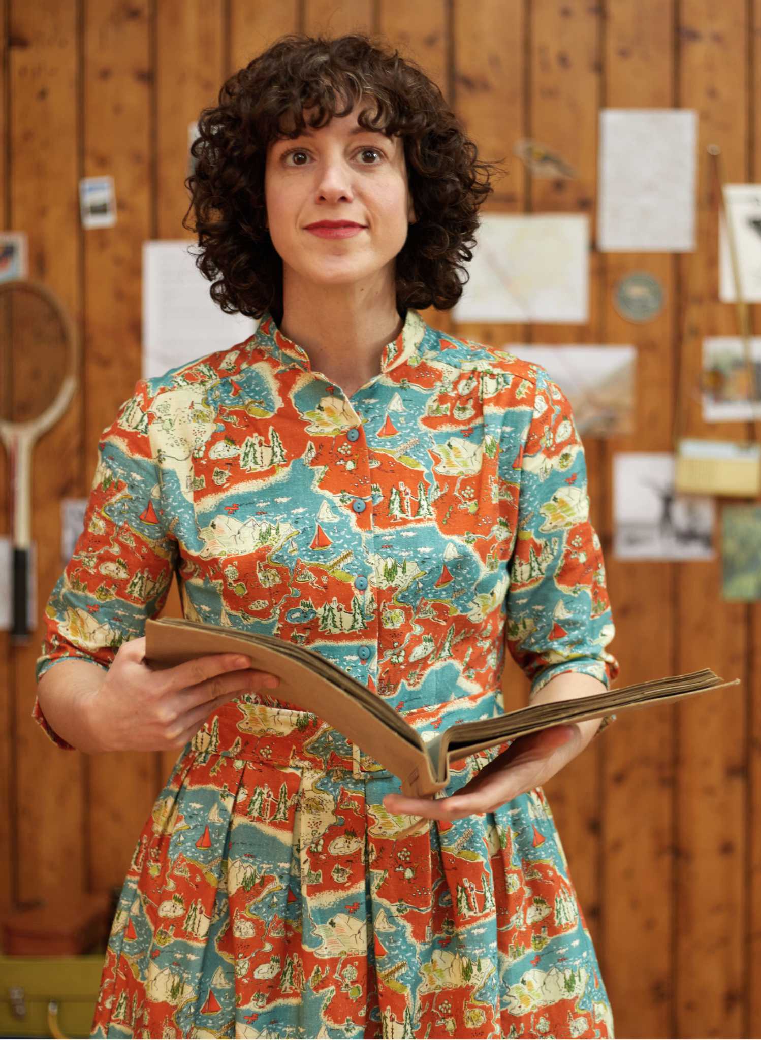 Cynthia Dress - Mandarin Treasure Map