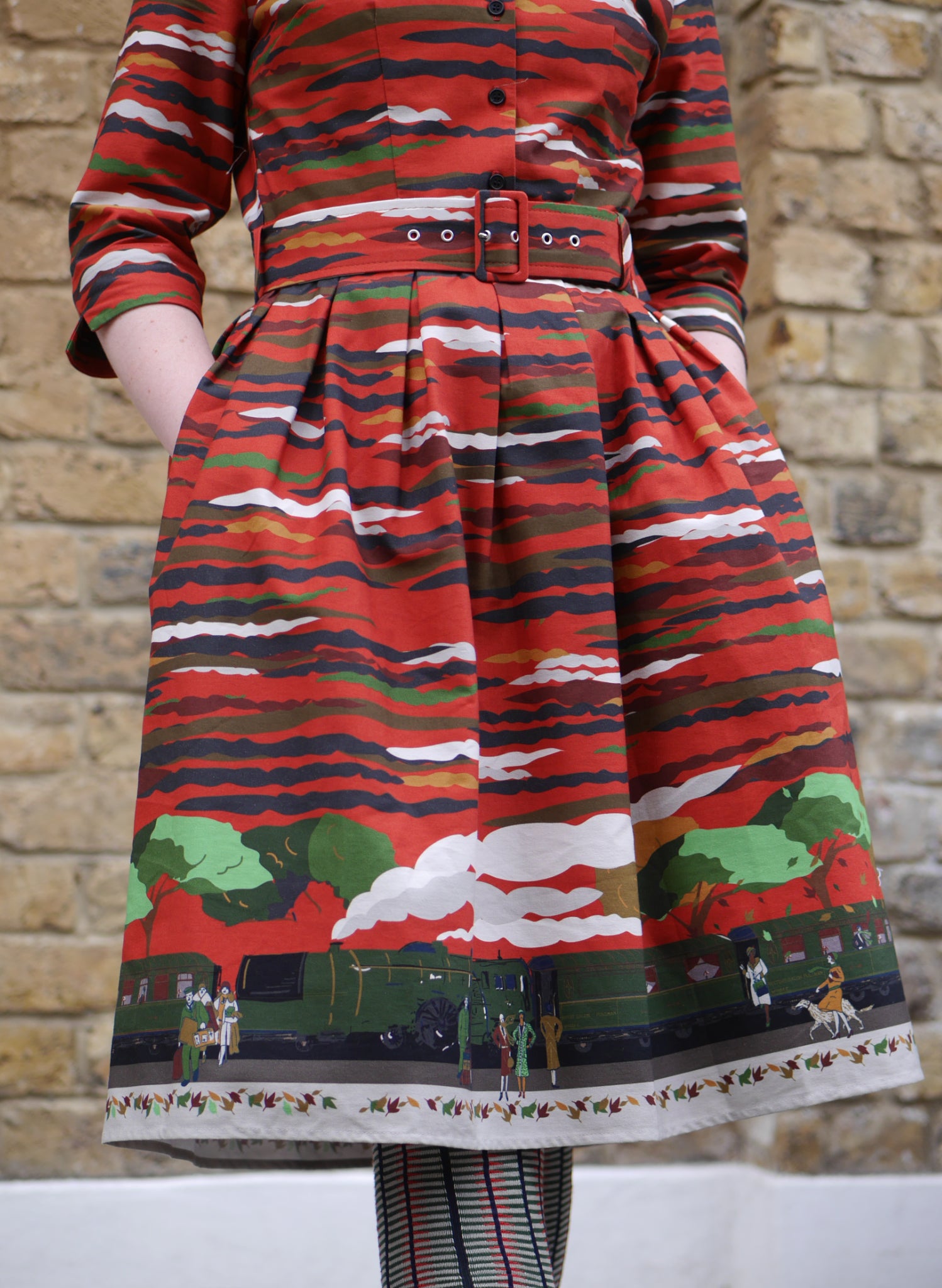 Cynthia Dress - Rust Flying Scotsman