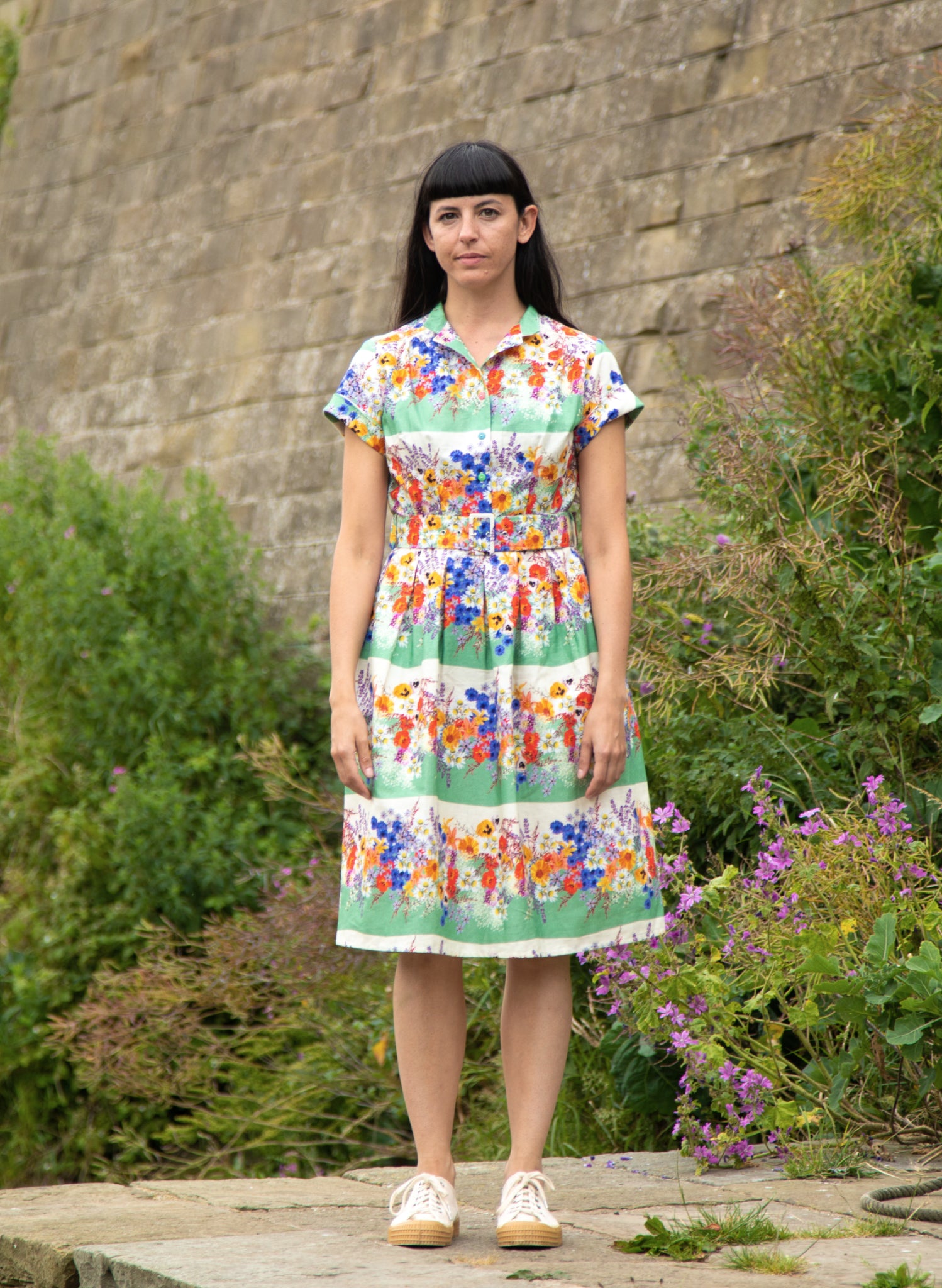 Louise Dress - Green Edible Flowers