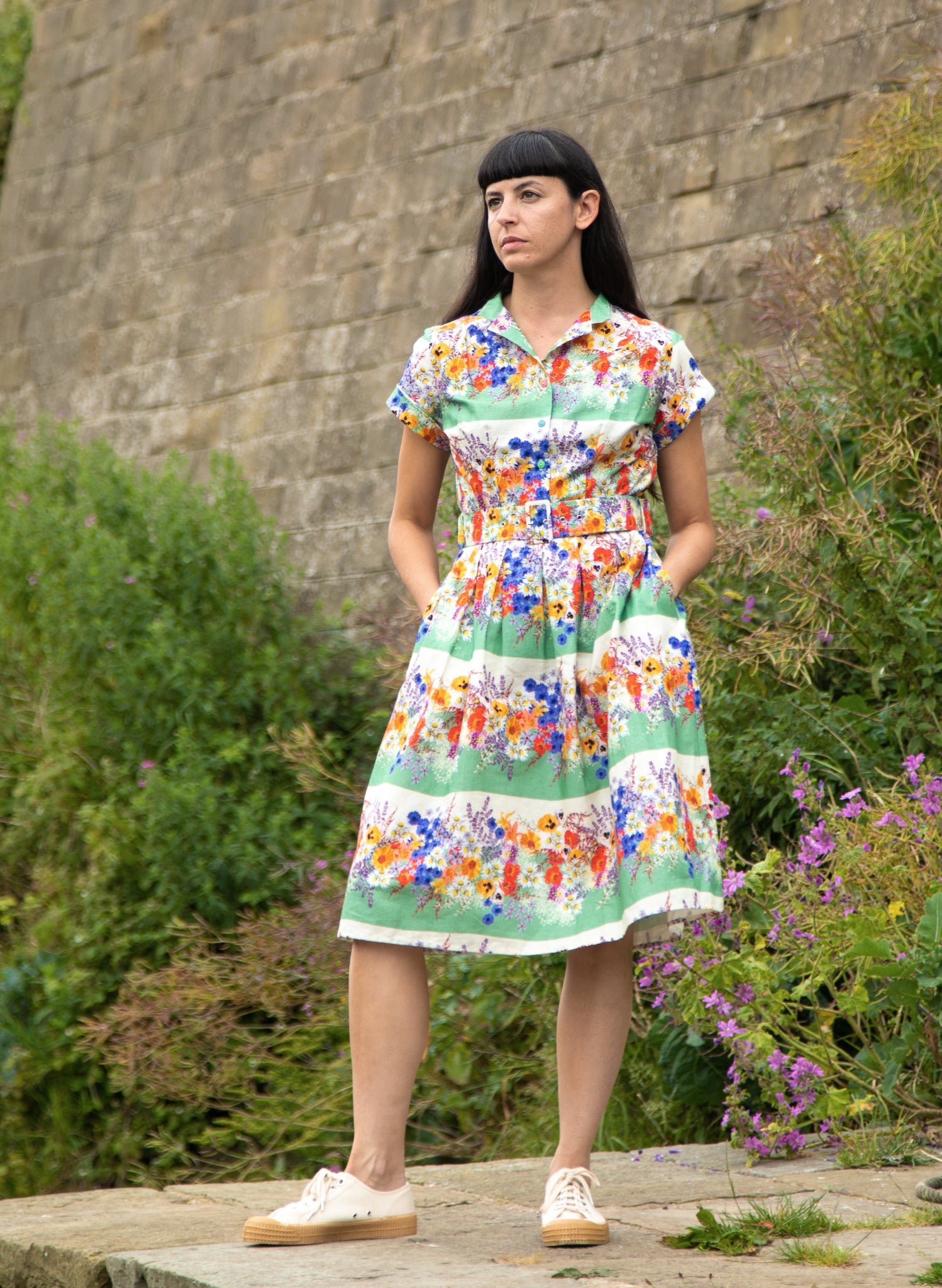 Louise Dress - Green Edible Flowers