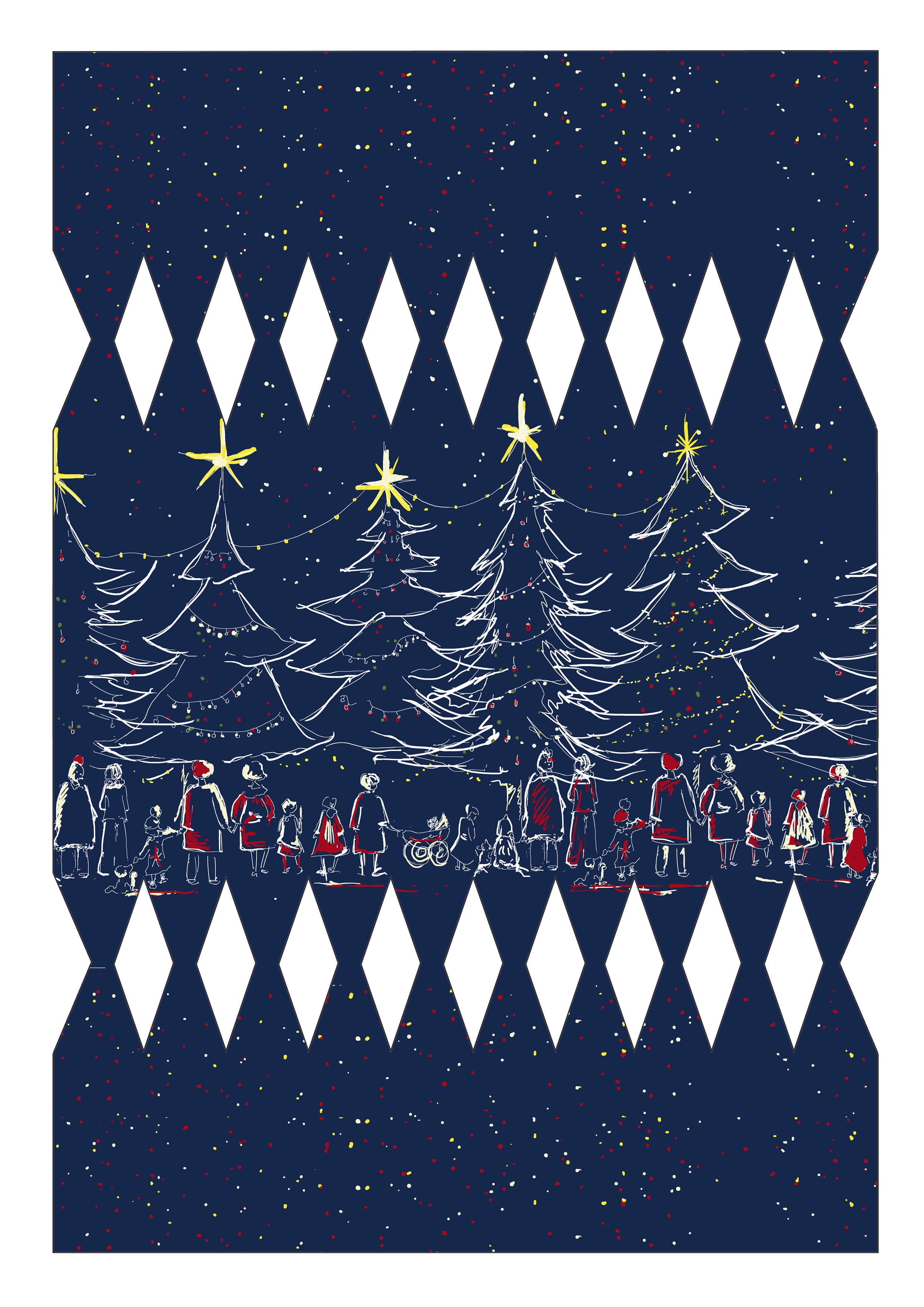 DIY Christmas Cracker - Navy Christmas Template