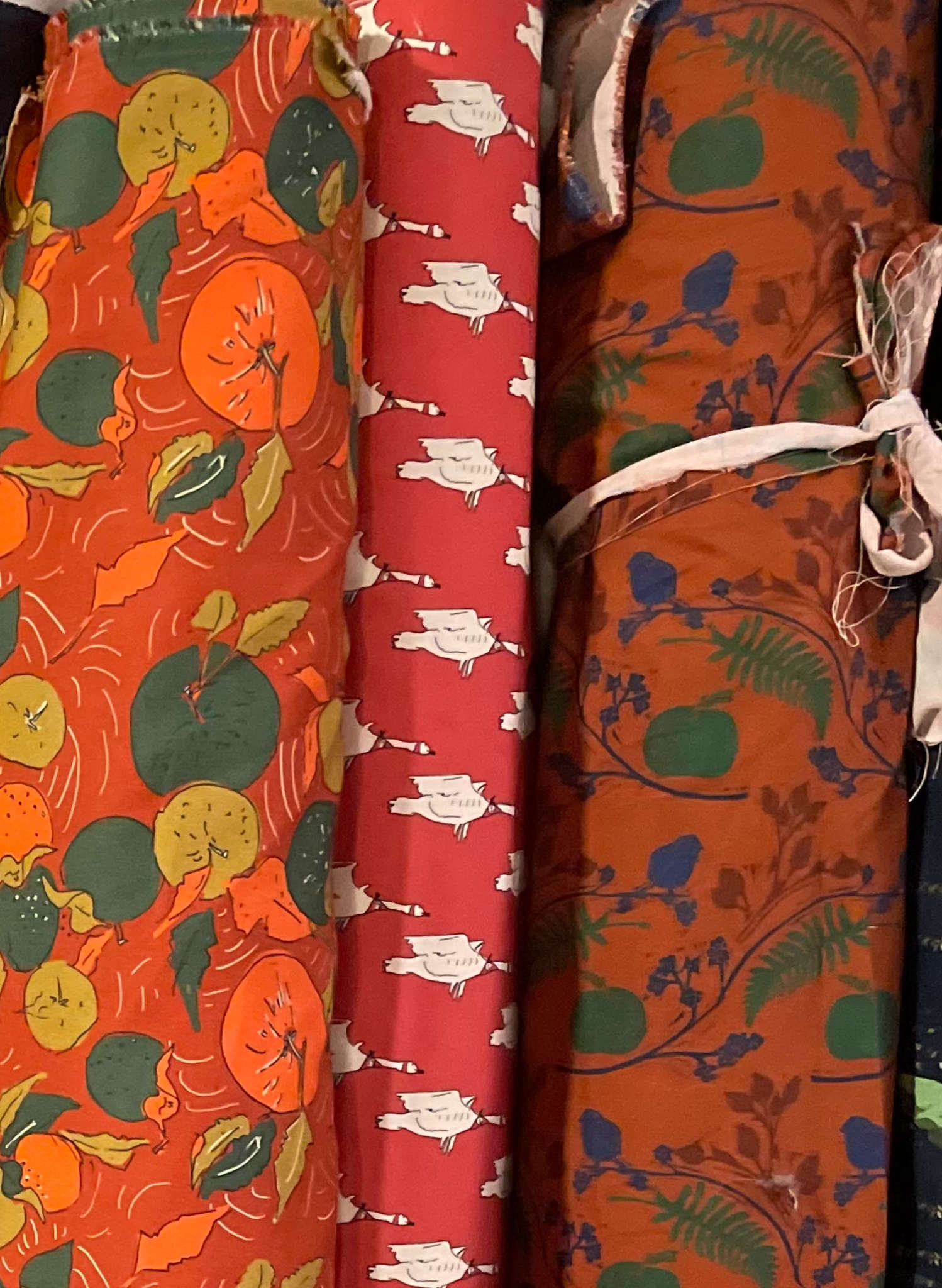 Rust Hedgerow - Organic Cotton - Fabric