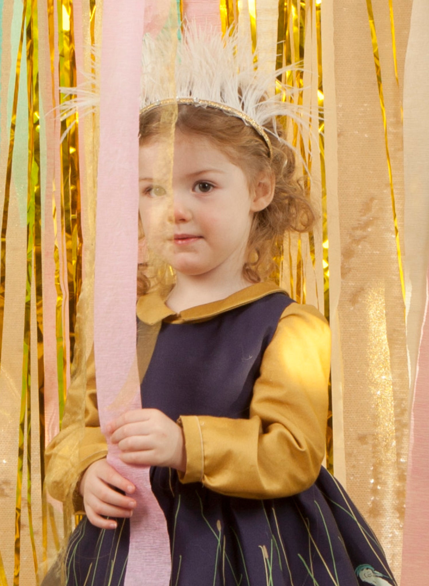 Edna Children's Blouse - Gold Cotton