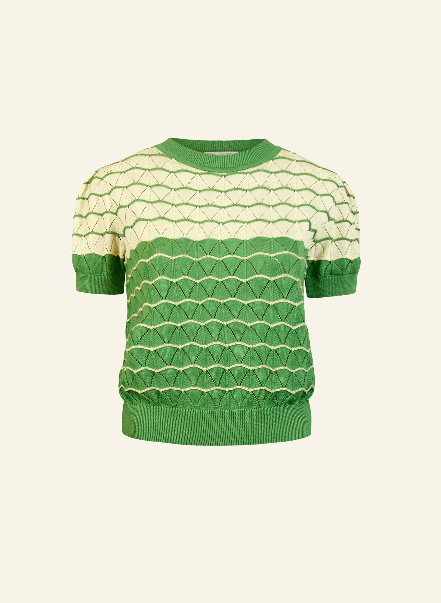 Eve Knitted Top - Green Shell