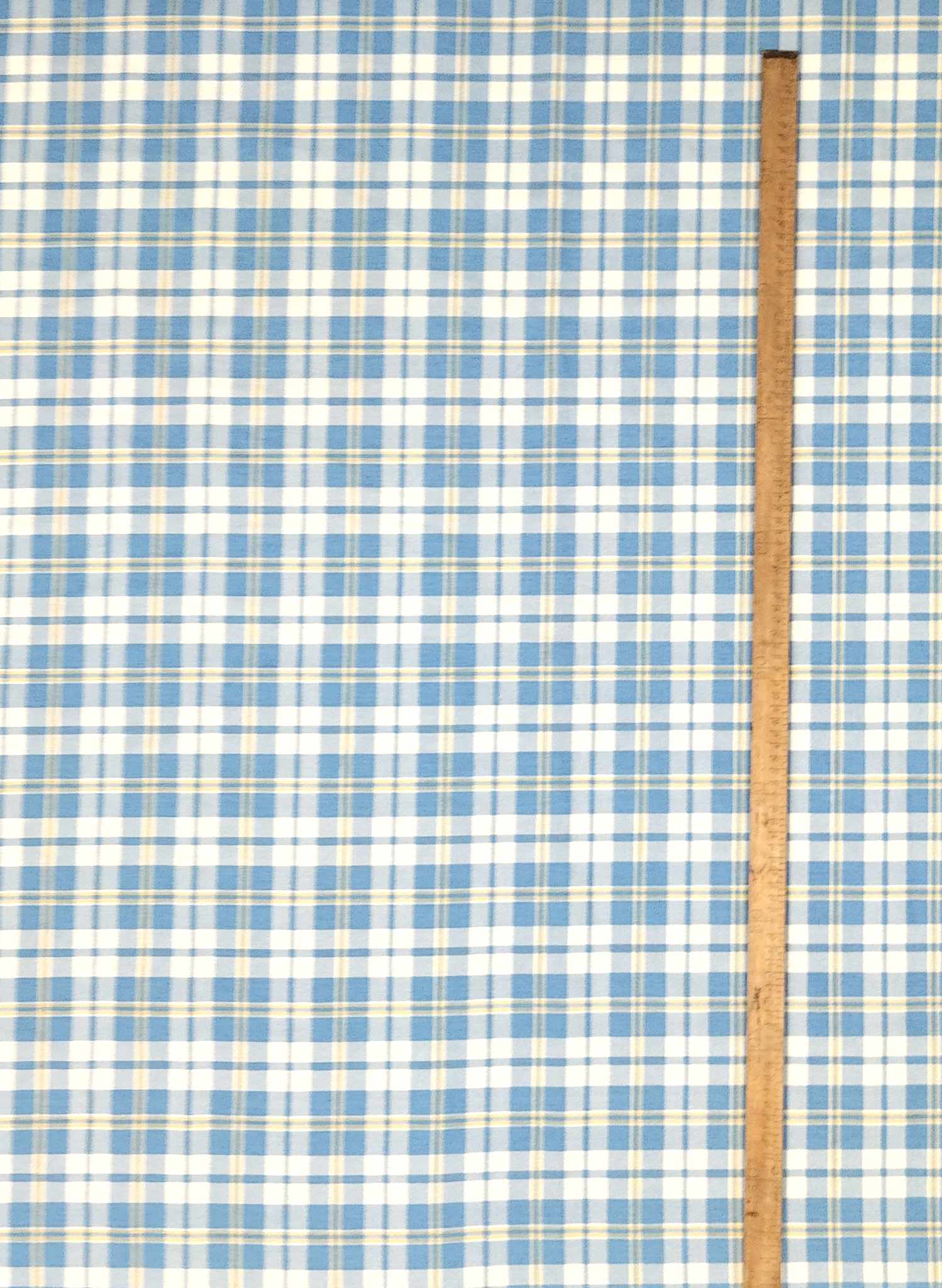 Remnant - 200cm x 150cm - Blue Check Fabric - Cotton