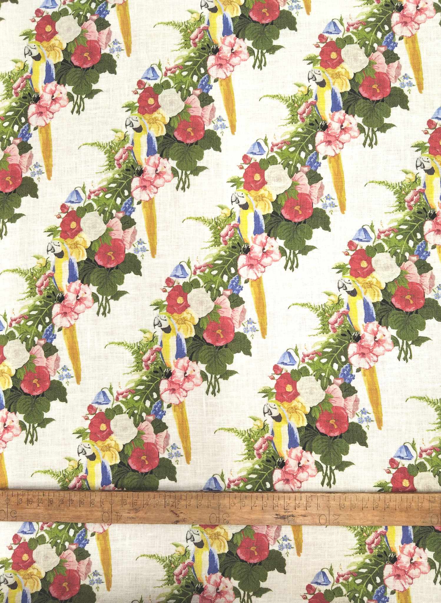 Parrots - Linen - Fabric