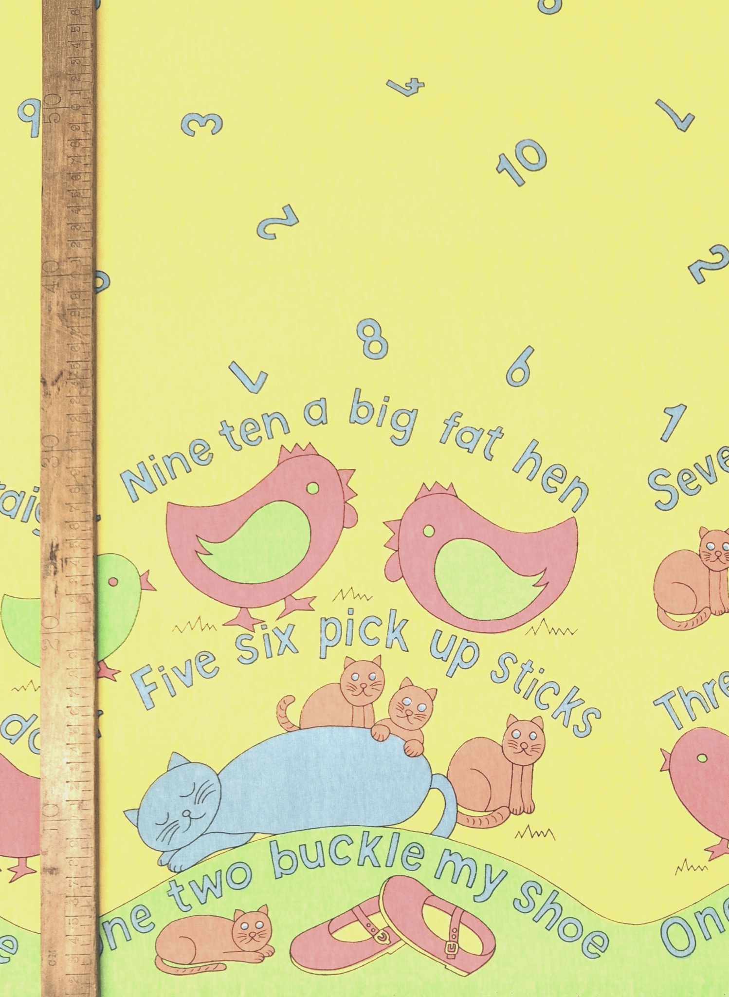 Remnant - 200cm x 152cm - Lemon Buckle My Shoe - Cotton