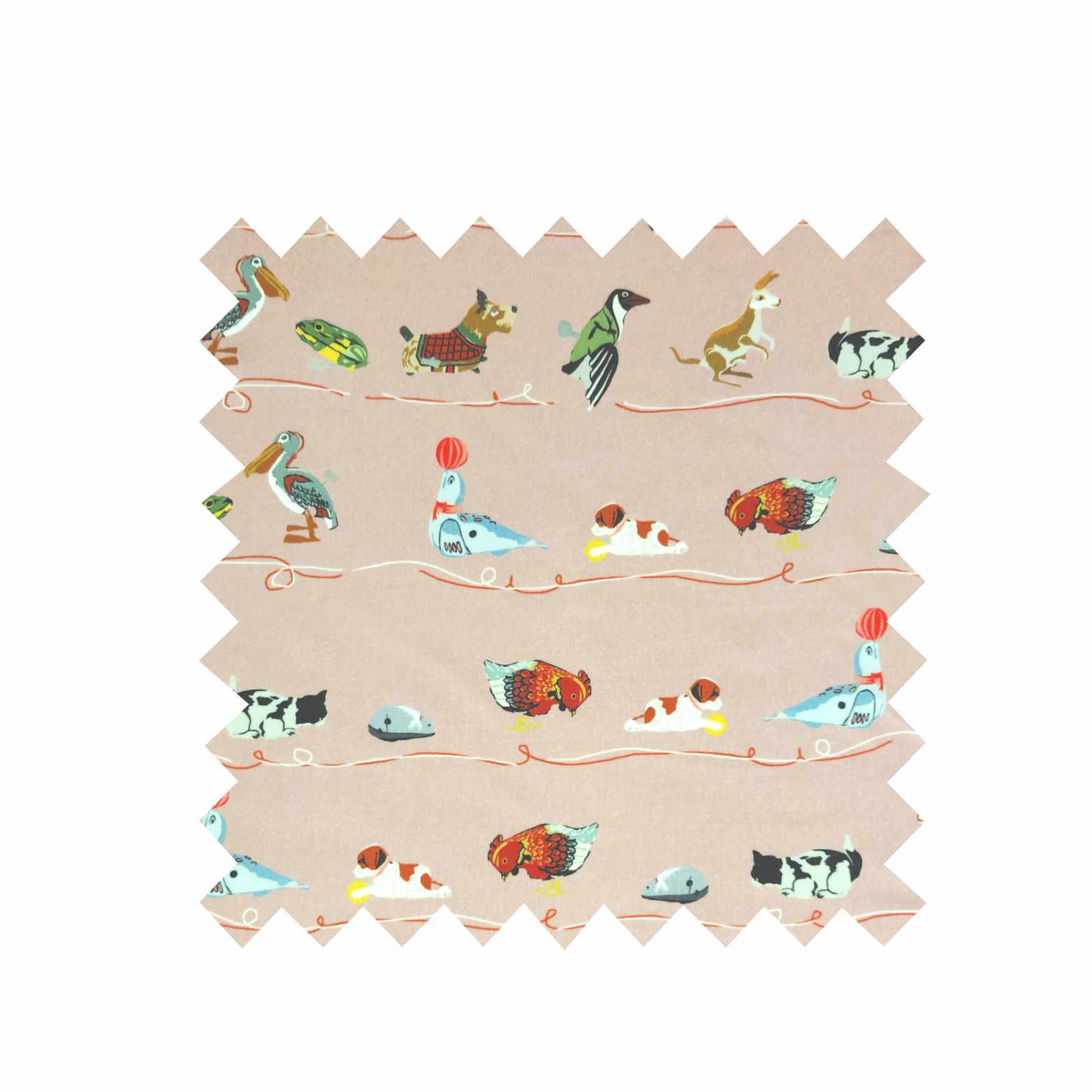 Dusky Pink Mecahical Toys - Tencel - Fabric