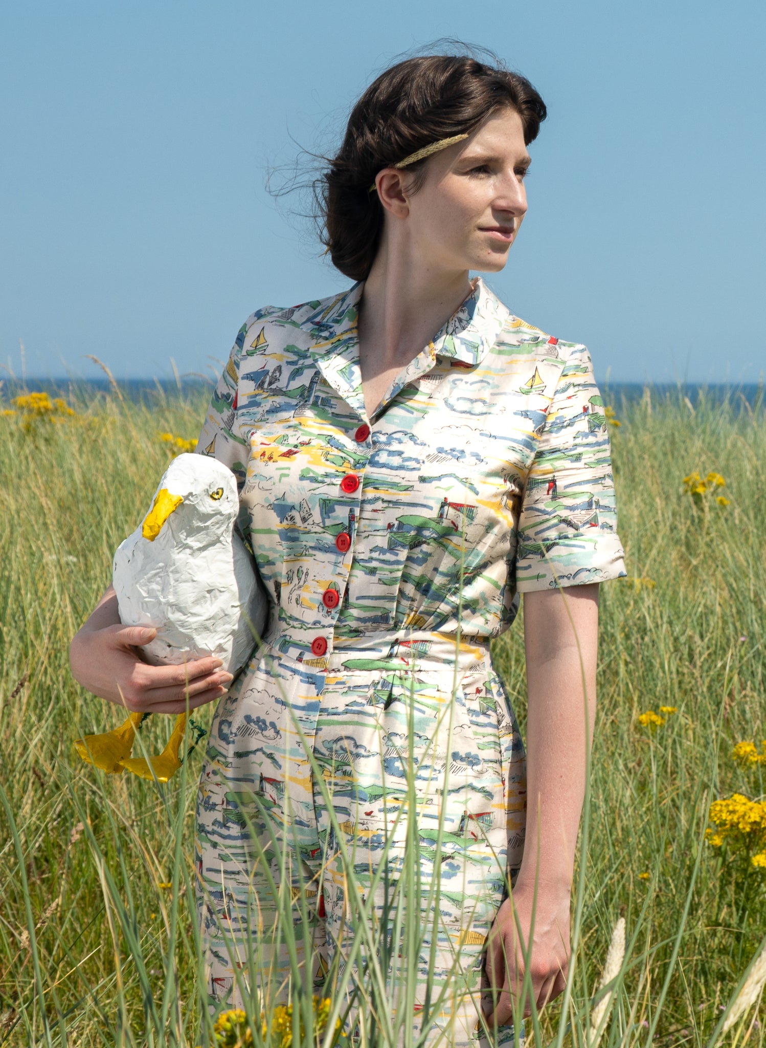 Francesca Long Jumpsuit - Ivory Lighthouse