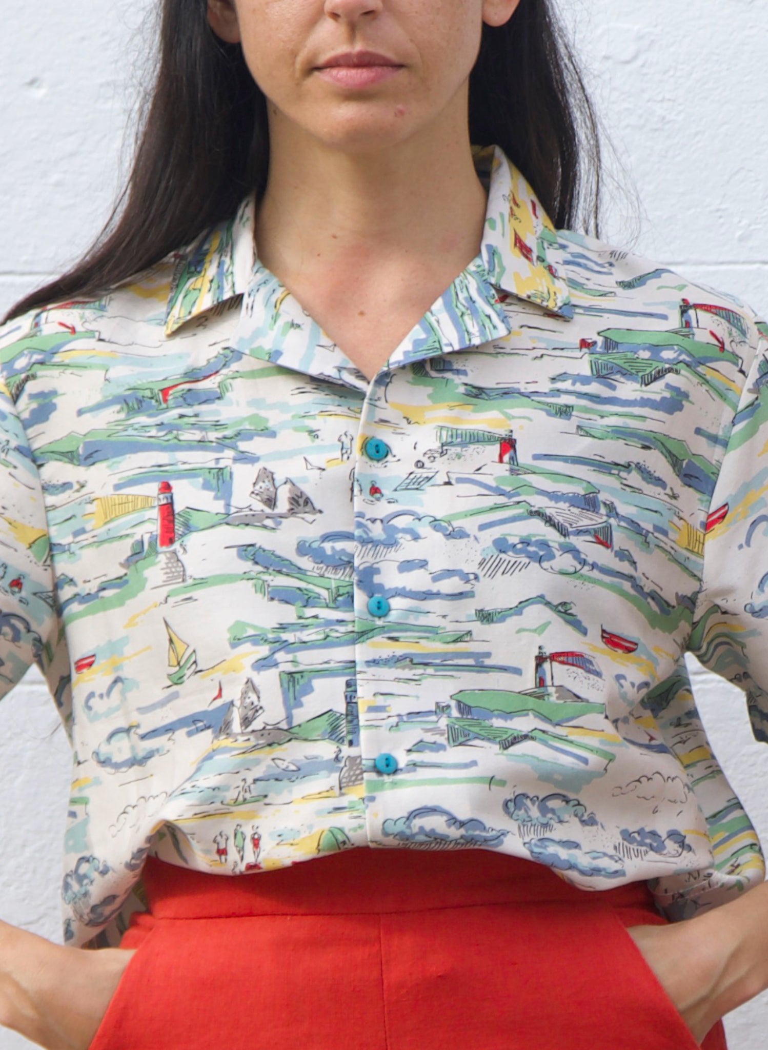 Kit Shirt - Ivory Lighthouse