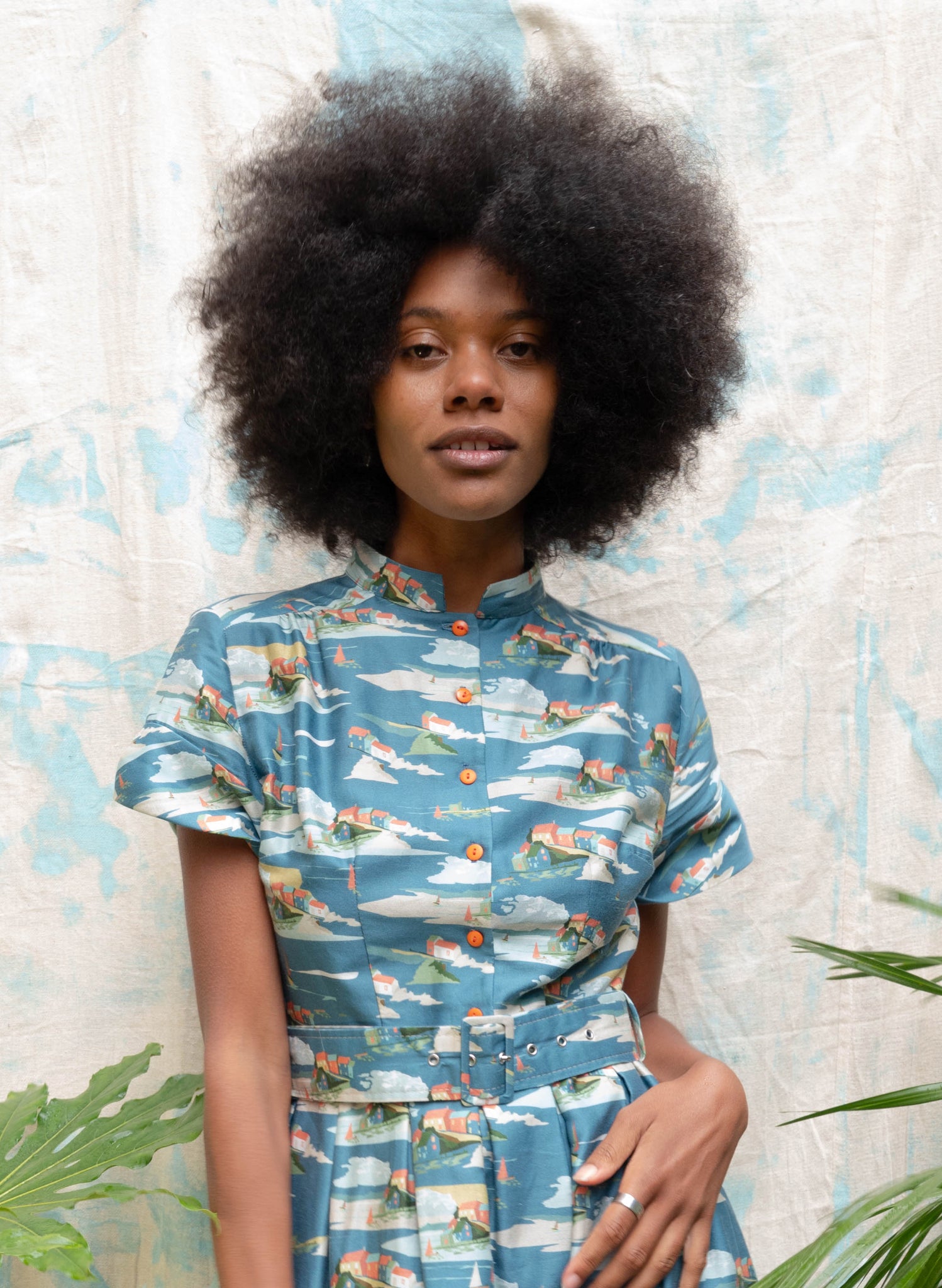 Louise Dress - Blue Robin Hood's Bay