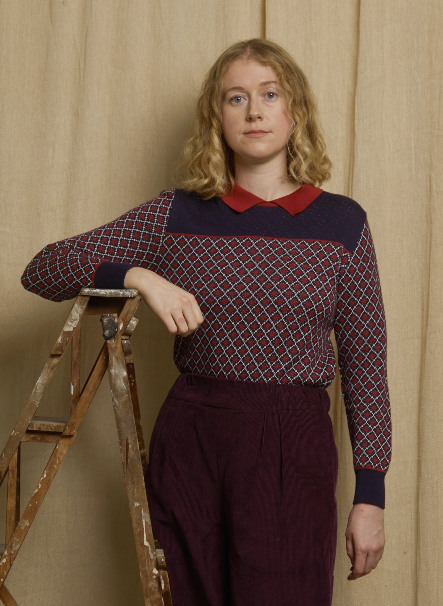 Nancy - Navy Tiles Top