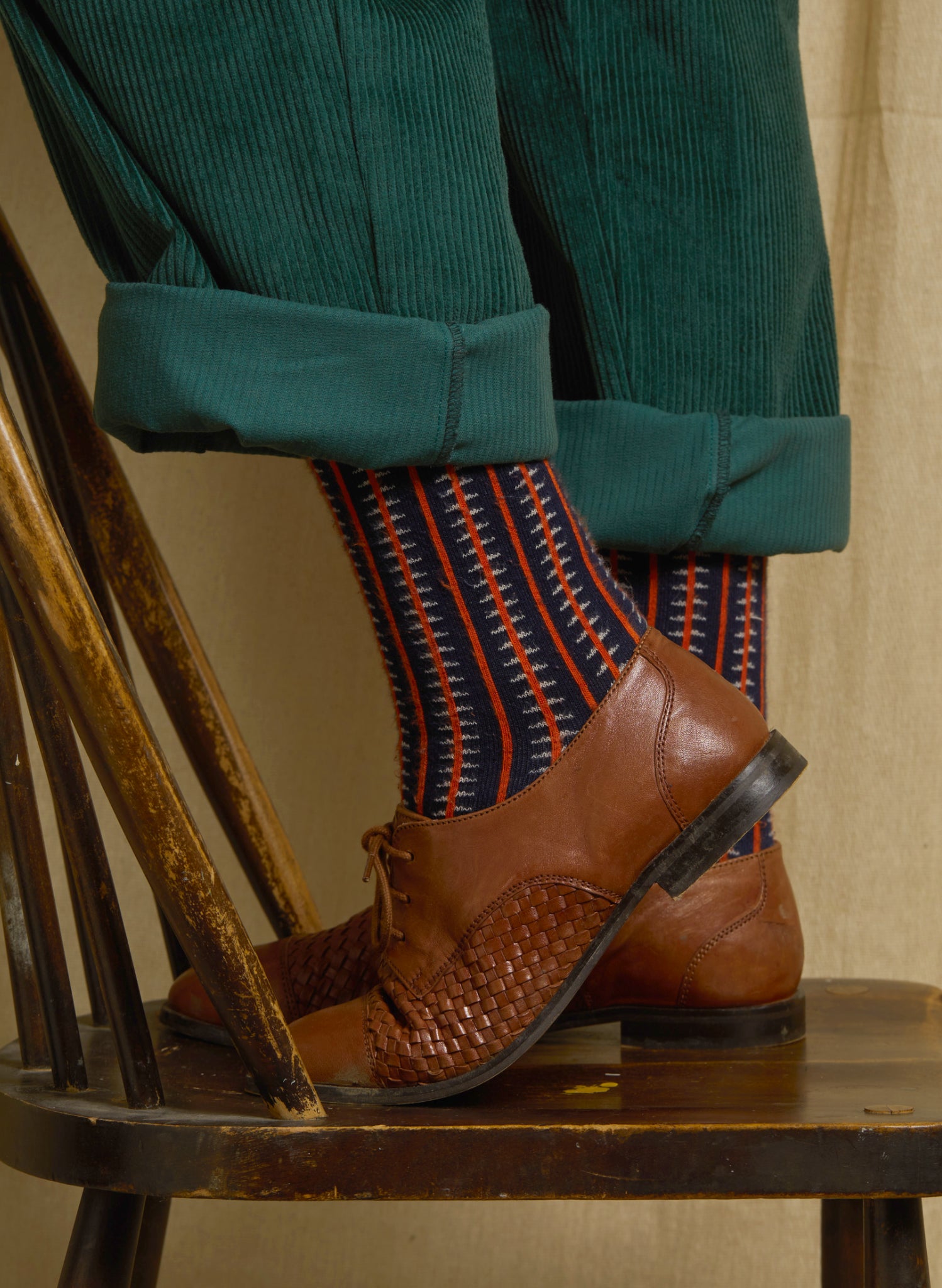 Knee High Socks - Navy Rocket