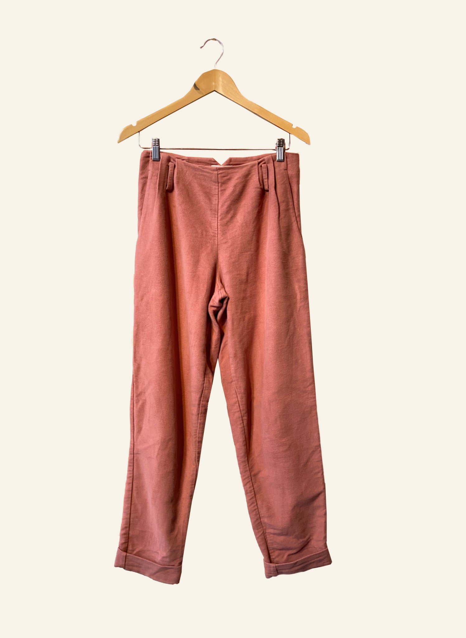 PRELOVED - Wilma Trousers - Pink Moleskine