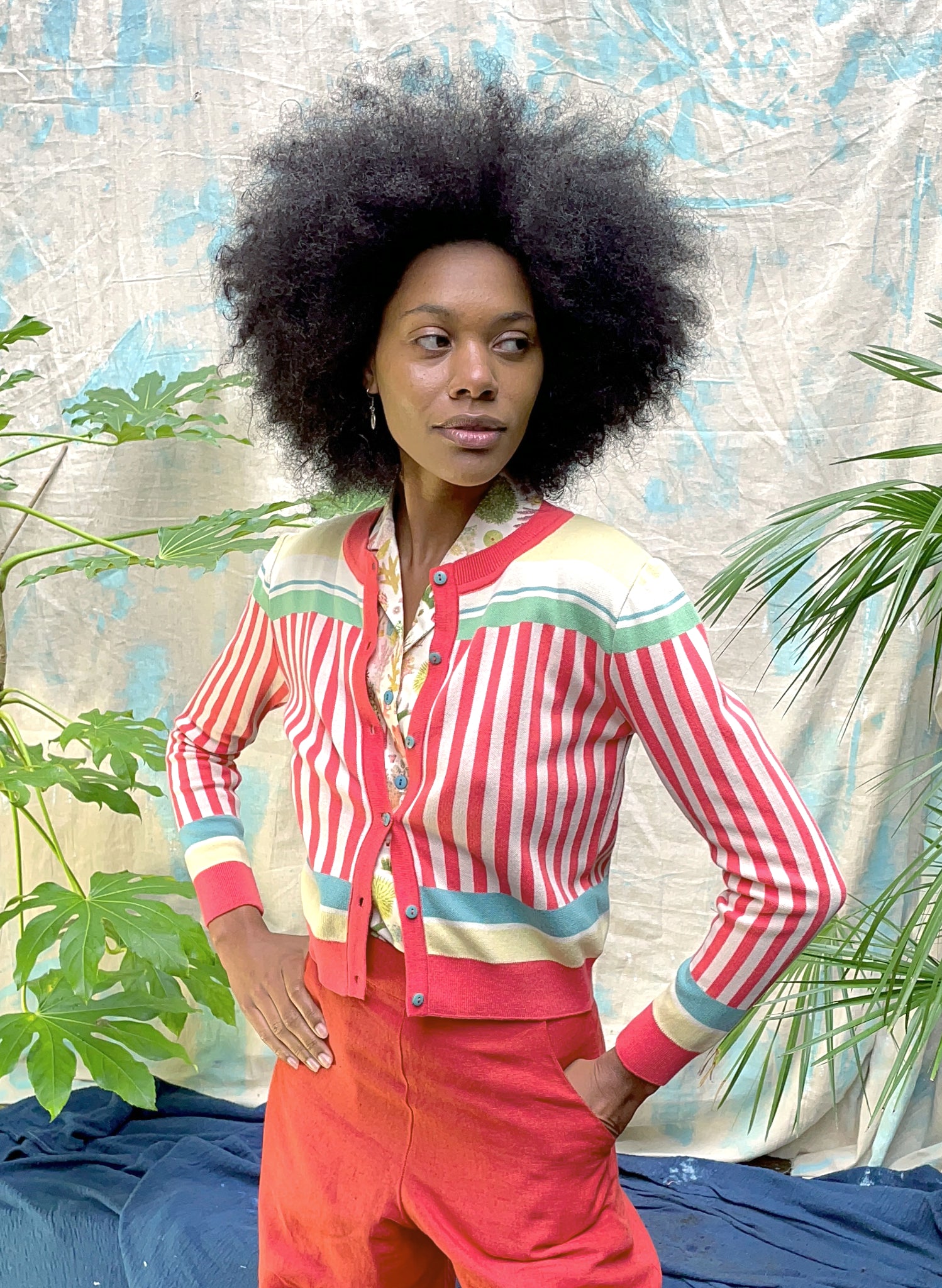 Peggy Top - Cream Coral Reef