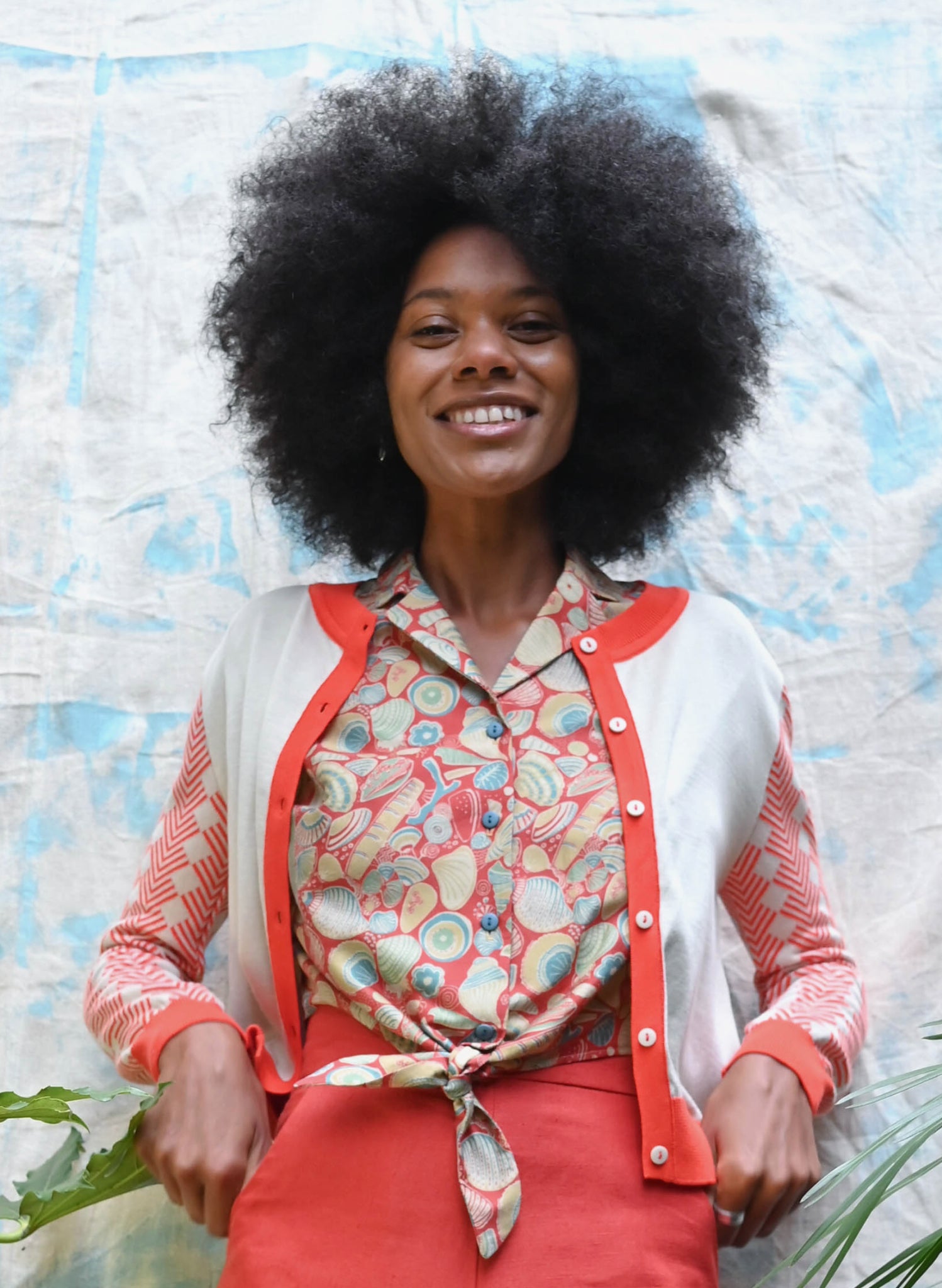 Peggy Top - Dark Coral Shells