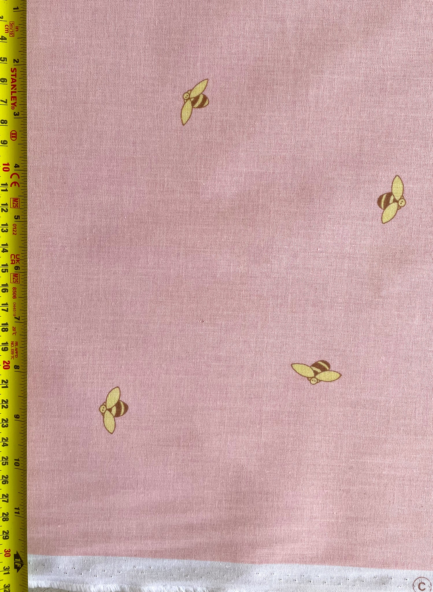 Pink Bee Fabric - Cotton