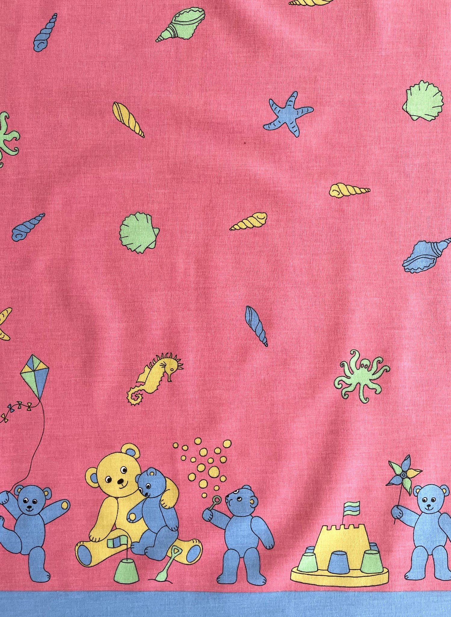 Seaside Bear Pink - Cotton