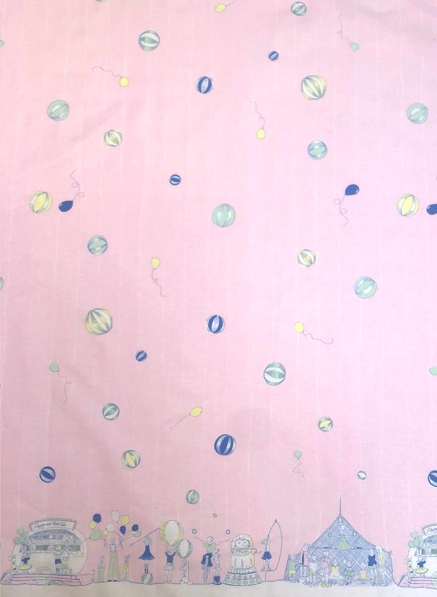 Seconds Circus Roll Up Roll Up - Pink - Cotton Fabric