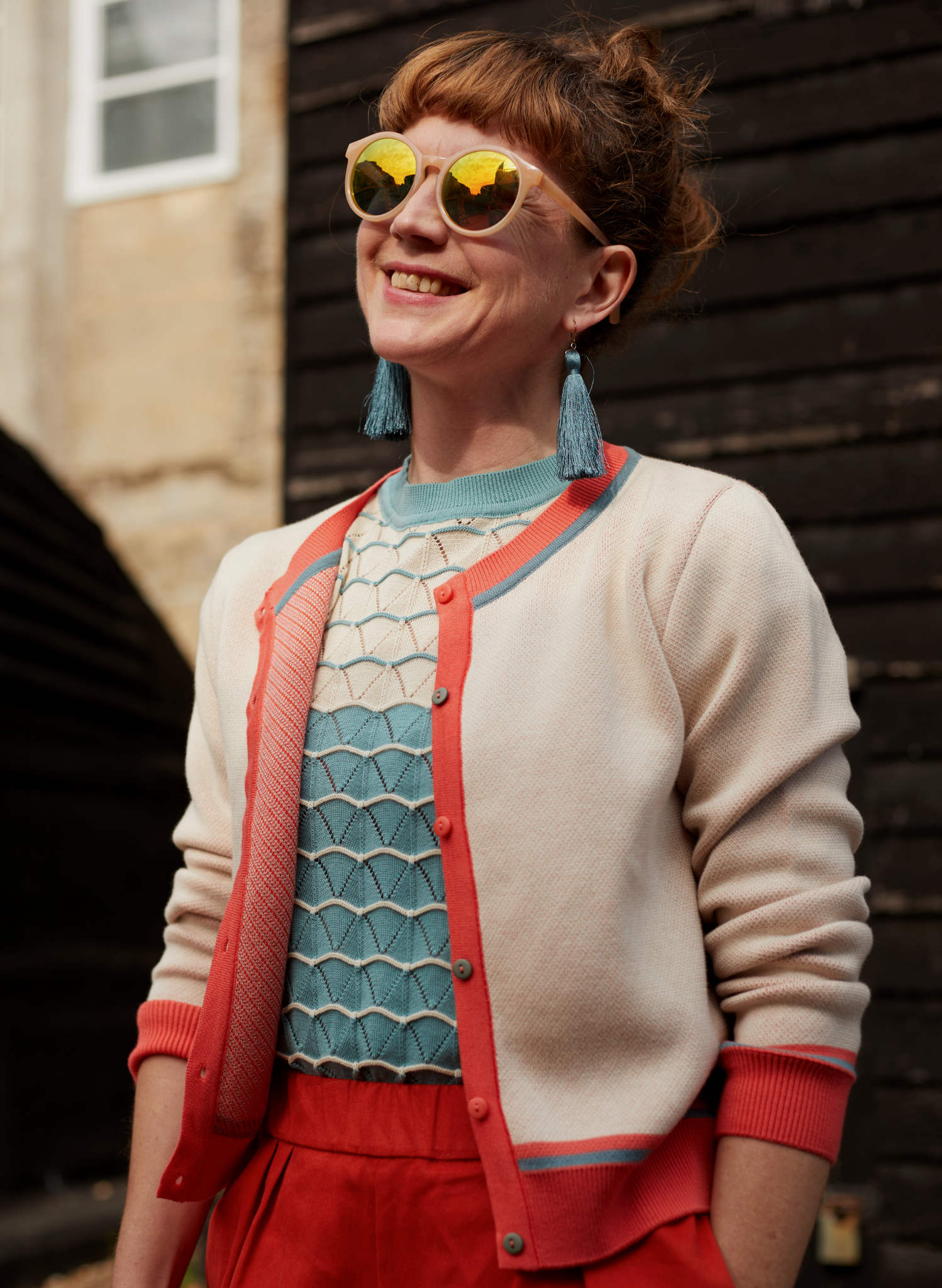 Vera Cardigan - Large Cream Lobster