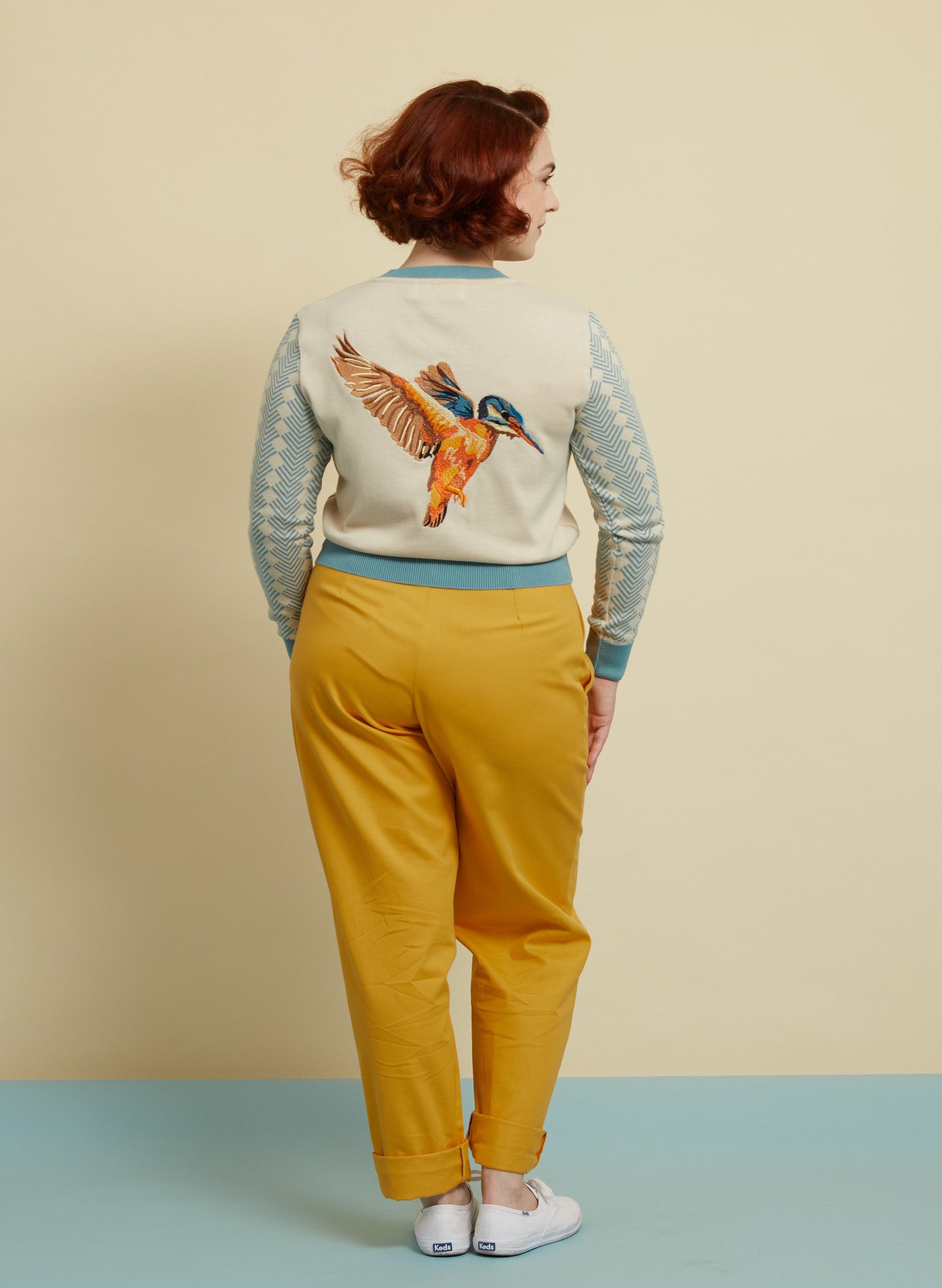 Vera Cardigan - Ivory Kingfisher