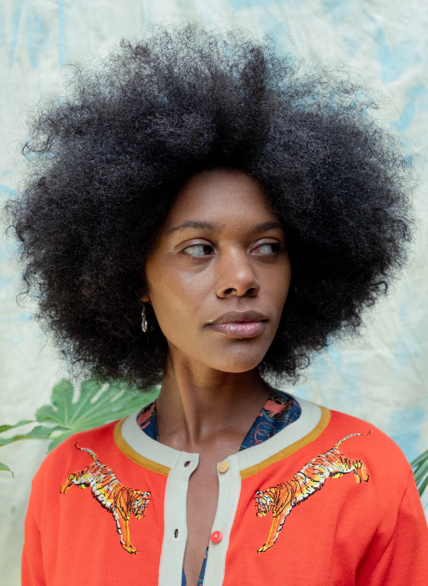 Vera Cardigan - Coral Leaping Tigers