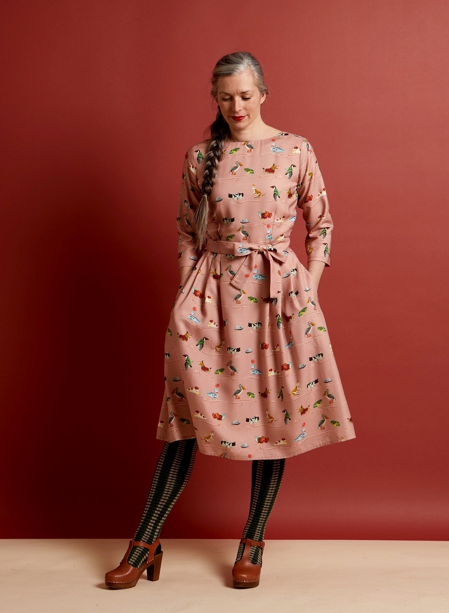 Dusky Pink Mecahical Toys - Tencel - Fabric