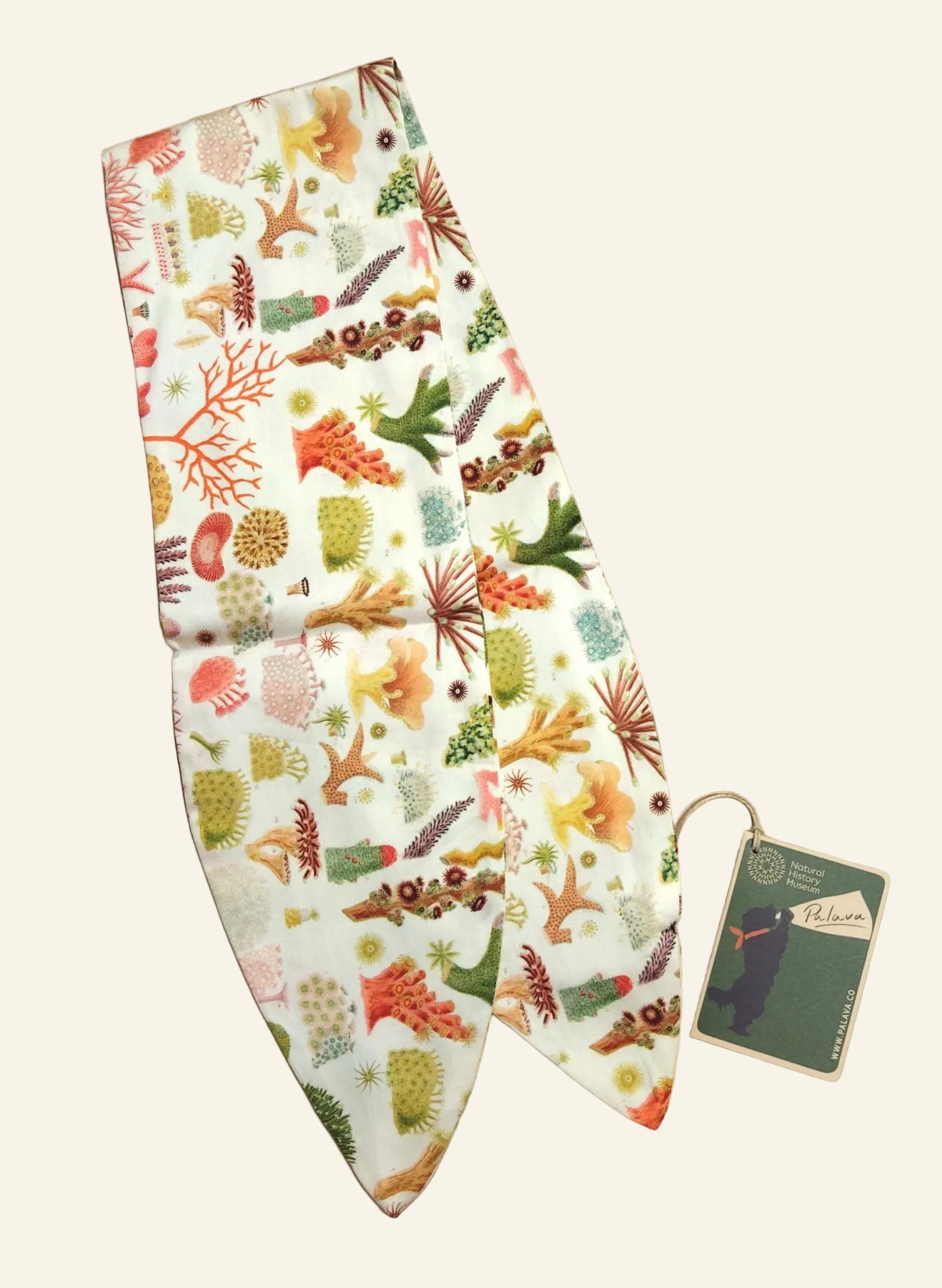 Hair Tie - Cream Coral Reef