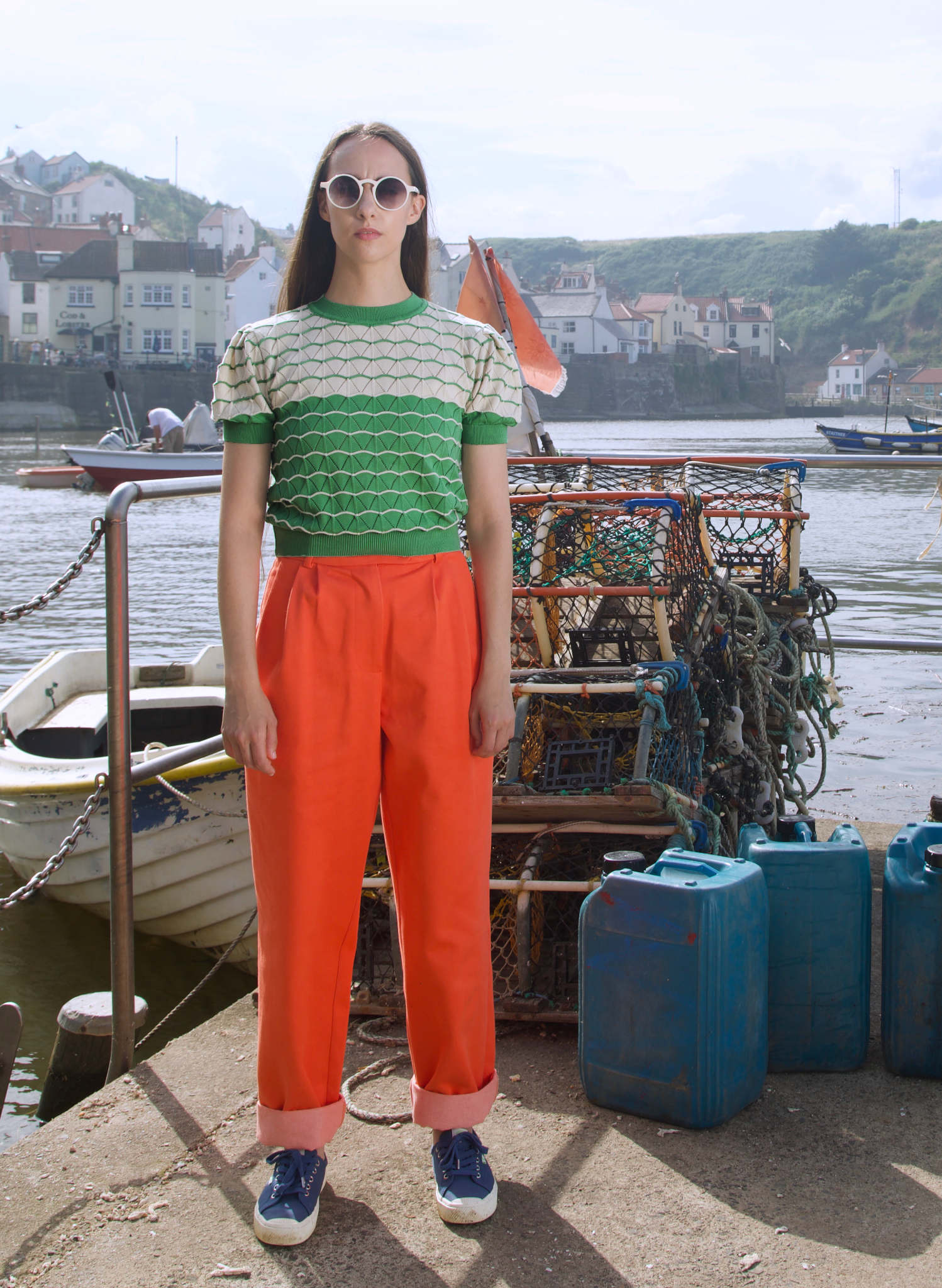 Eve Knitted Top - Green Shell