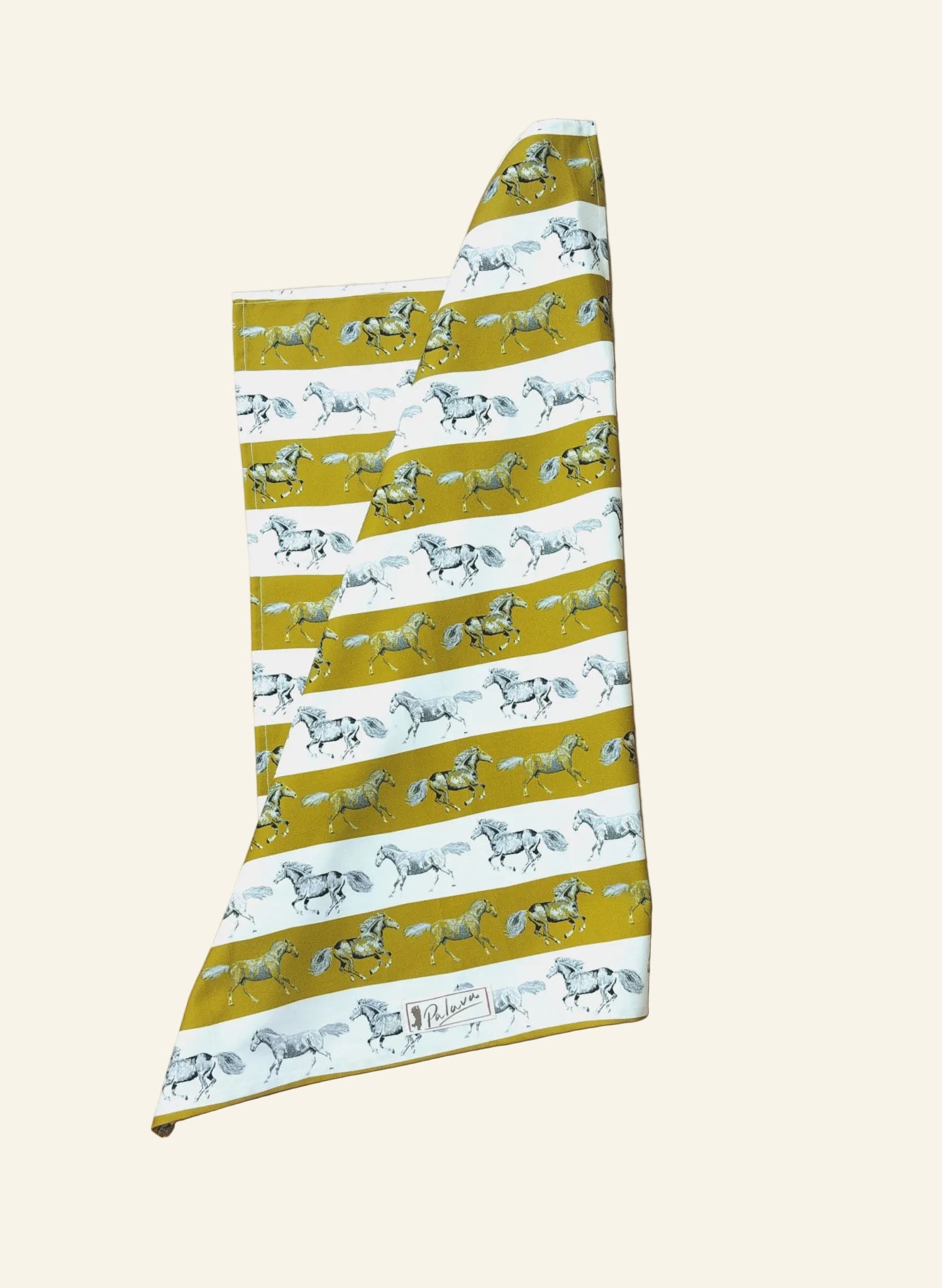 Tea Towel - Mustard Horses