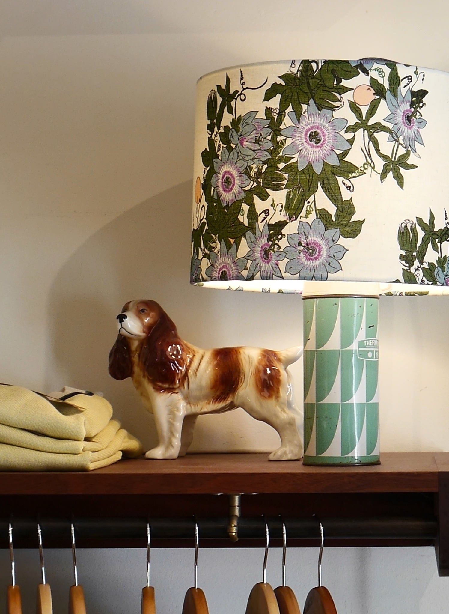 Drum Lampshade - Ivory Passionflower