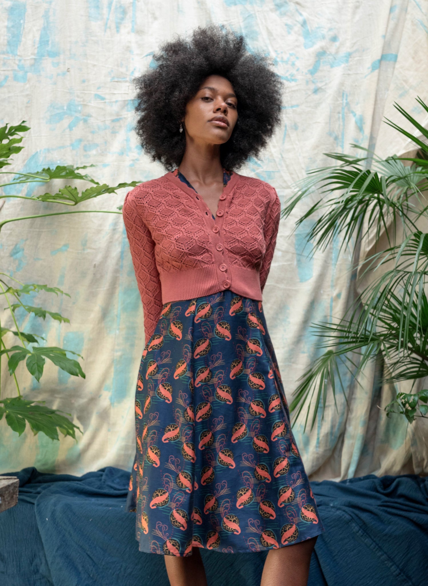 Leah Cardigan - Rose Basket Knit