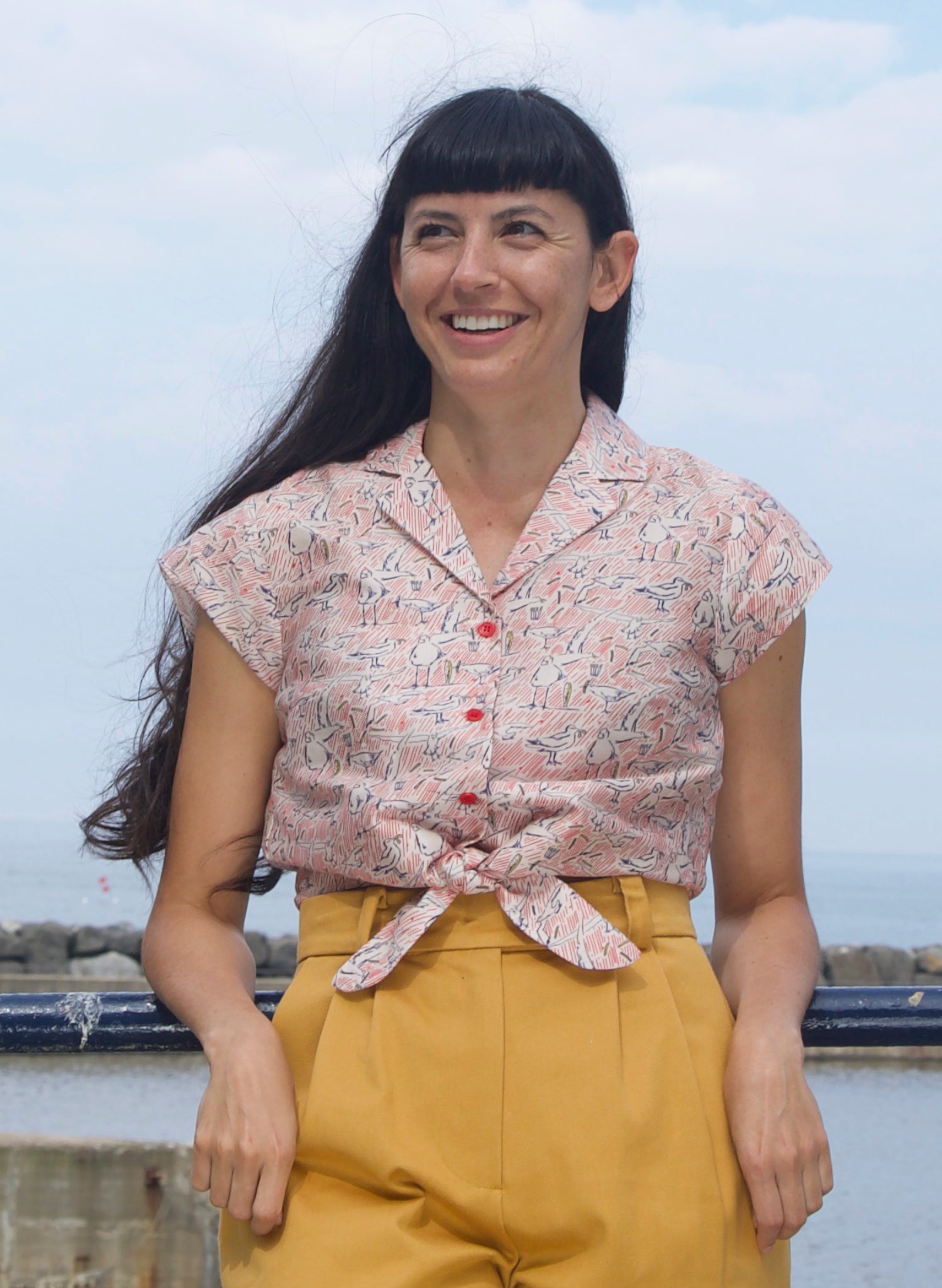 Peggy Top - Ivory Chips Away