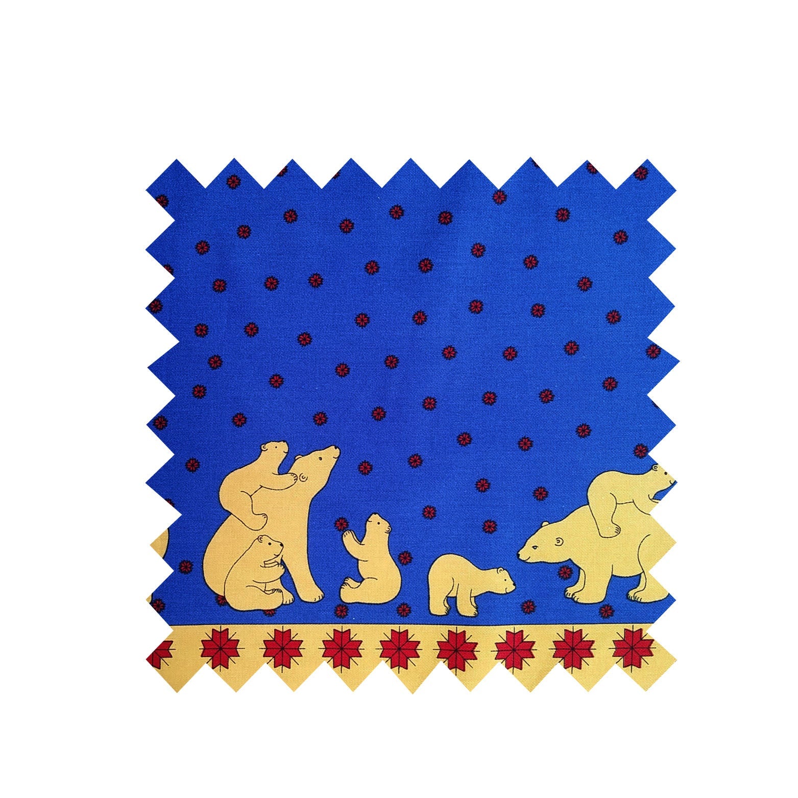 Remnant - 360cm - Blue Polar Bear Fabric - Cotton Twill