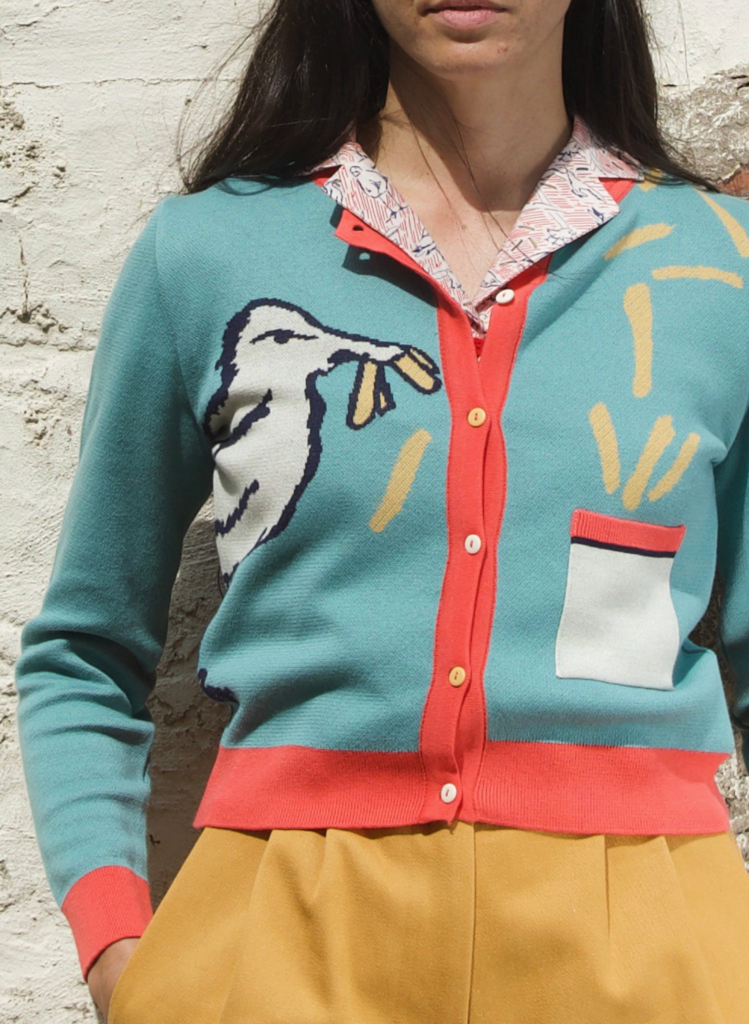 Vera Cardigan - Teal Chip Stealer