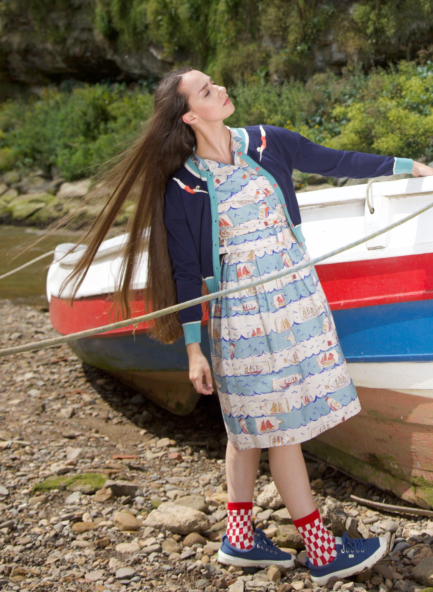 Vera Cardigan - Navy Divers