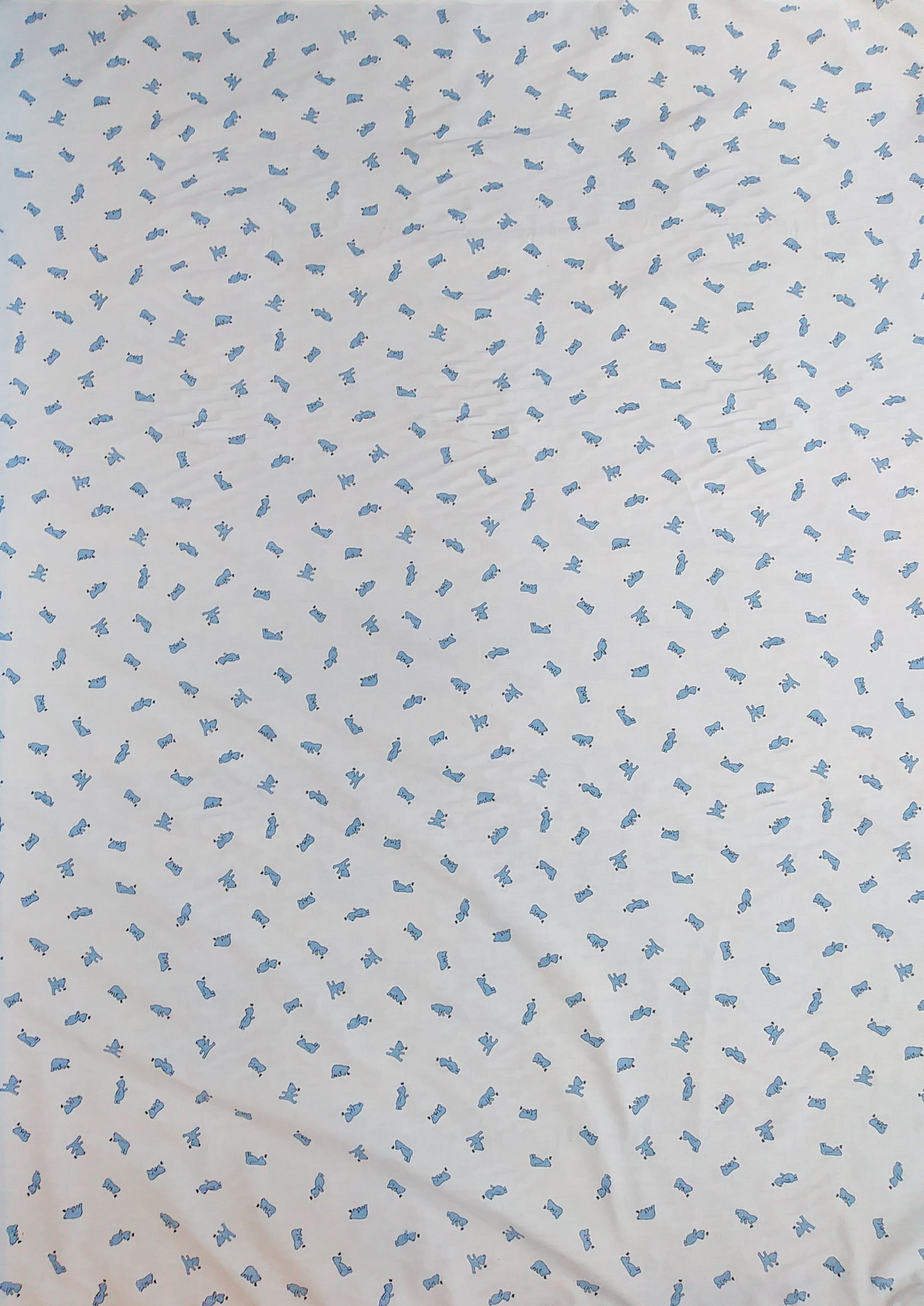 Little Blue Bear Fabric - Cotton