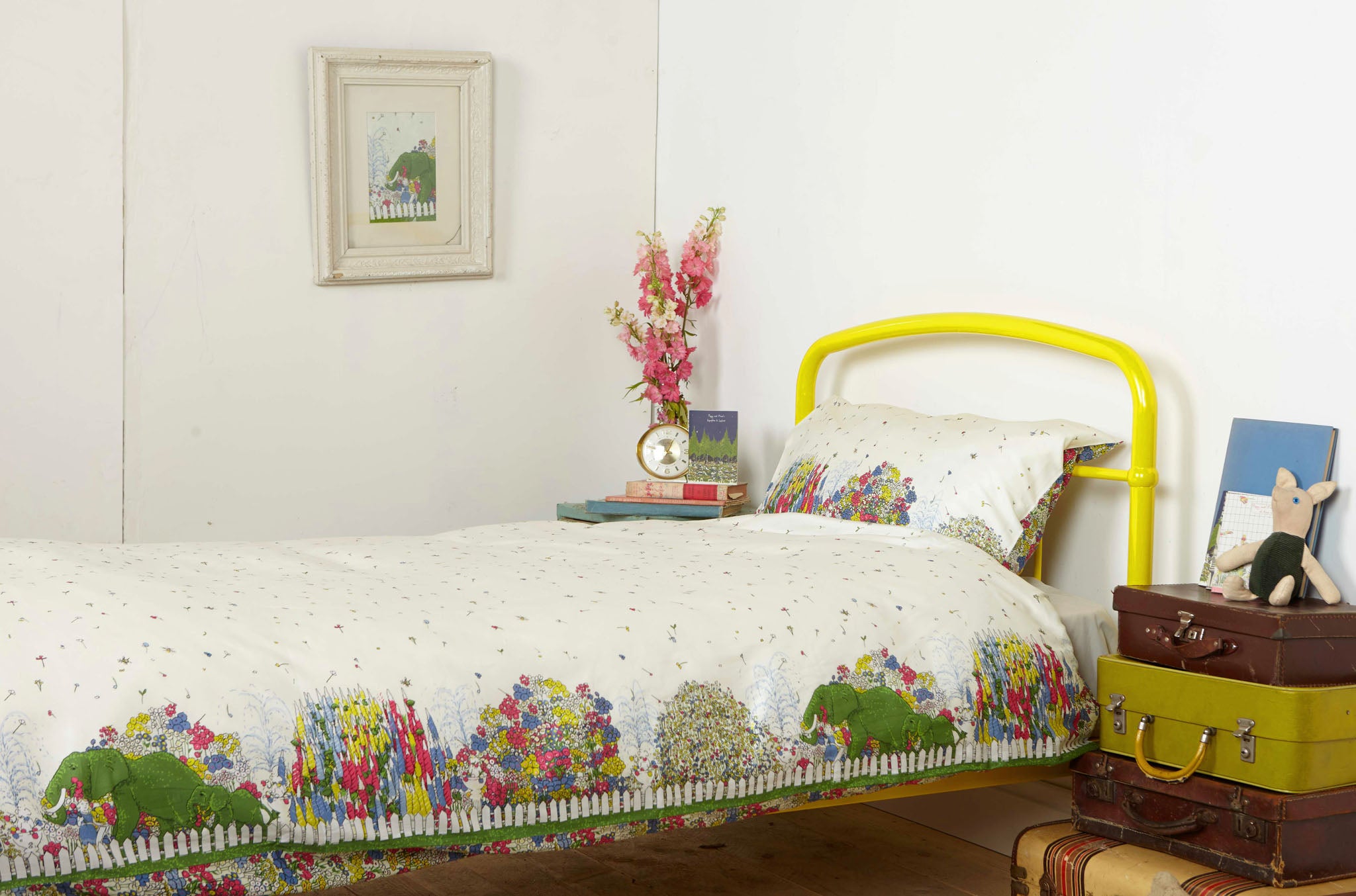 Single Duvet Cover - Cream Flower Garden/Chelsea Flower Show - Palava