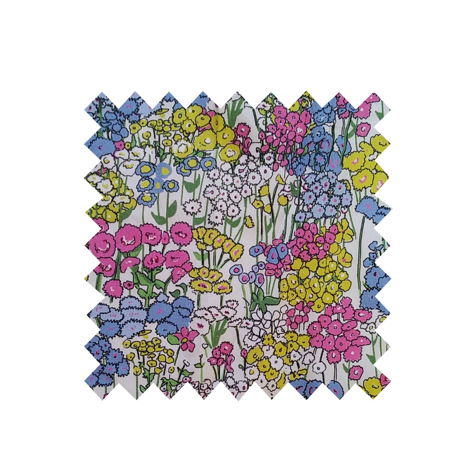 Cream Flower Garden - Cotton Sateen - Fabric