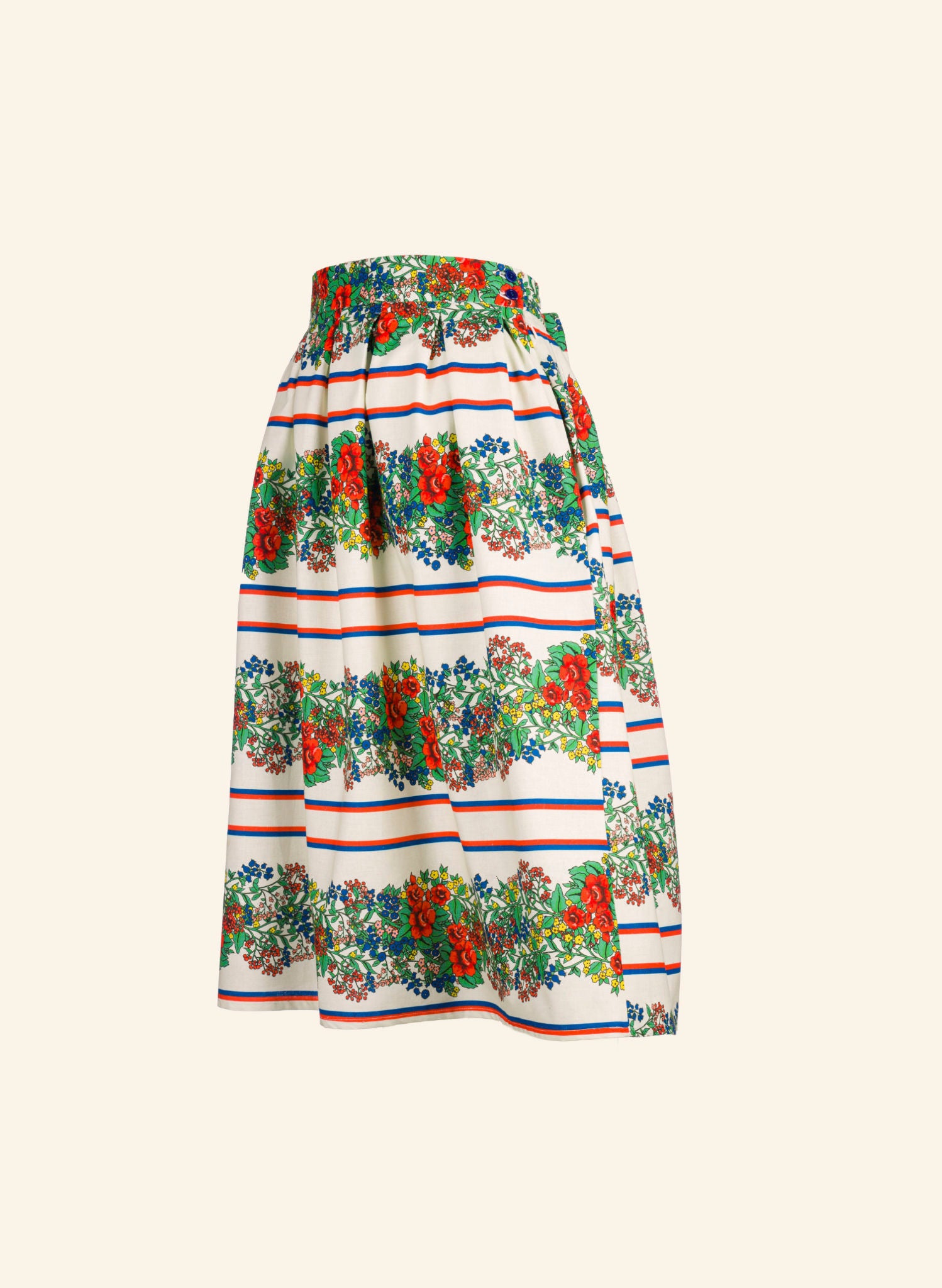 Ada - Seconds - Ivory Mexican Rose Skirt