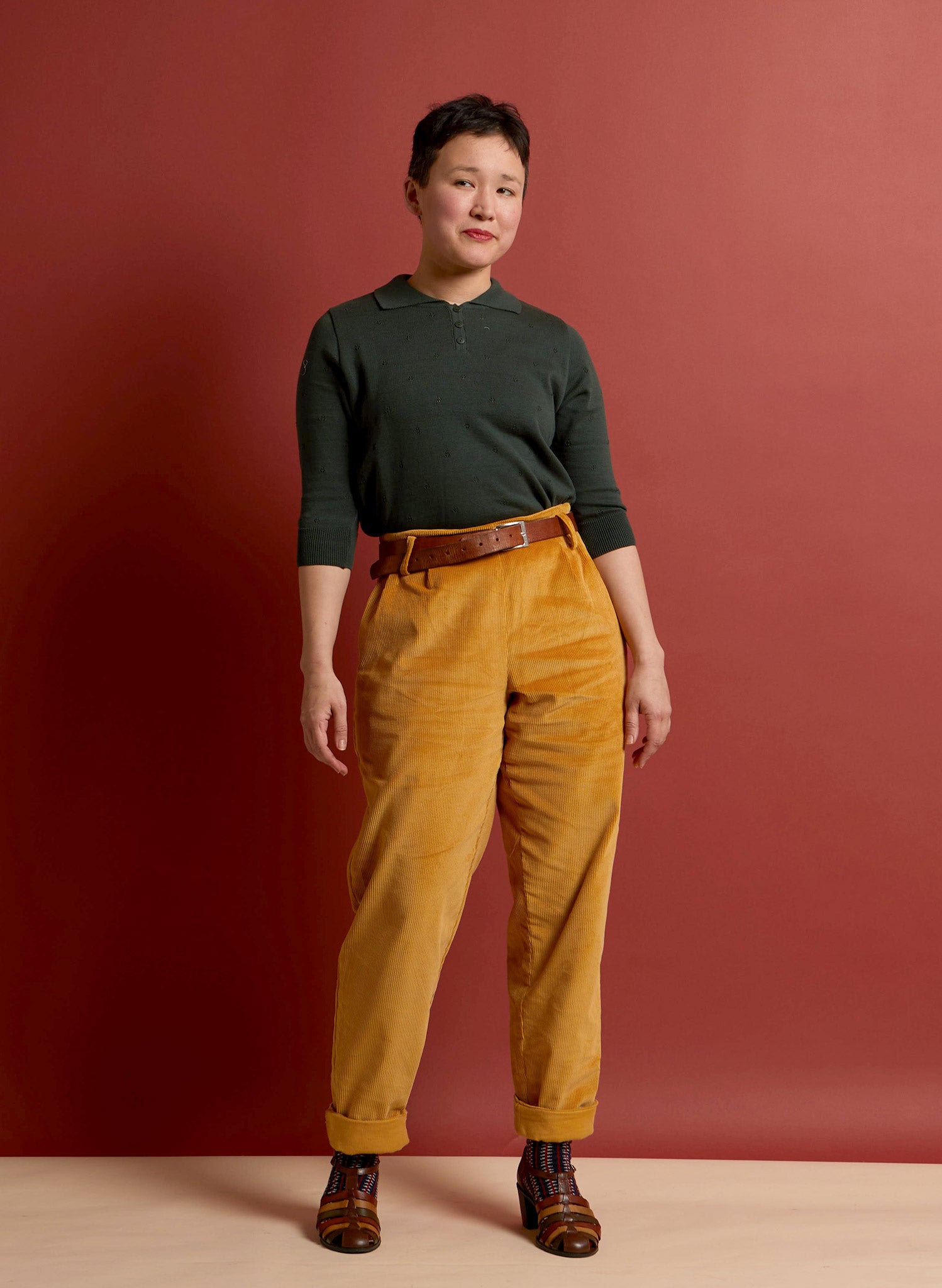 Aila - Dark Green - Knitted Top