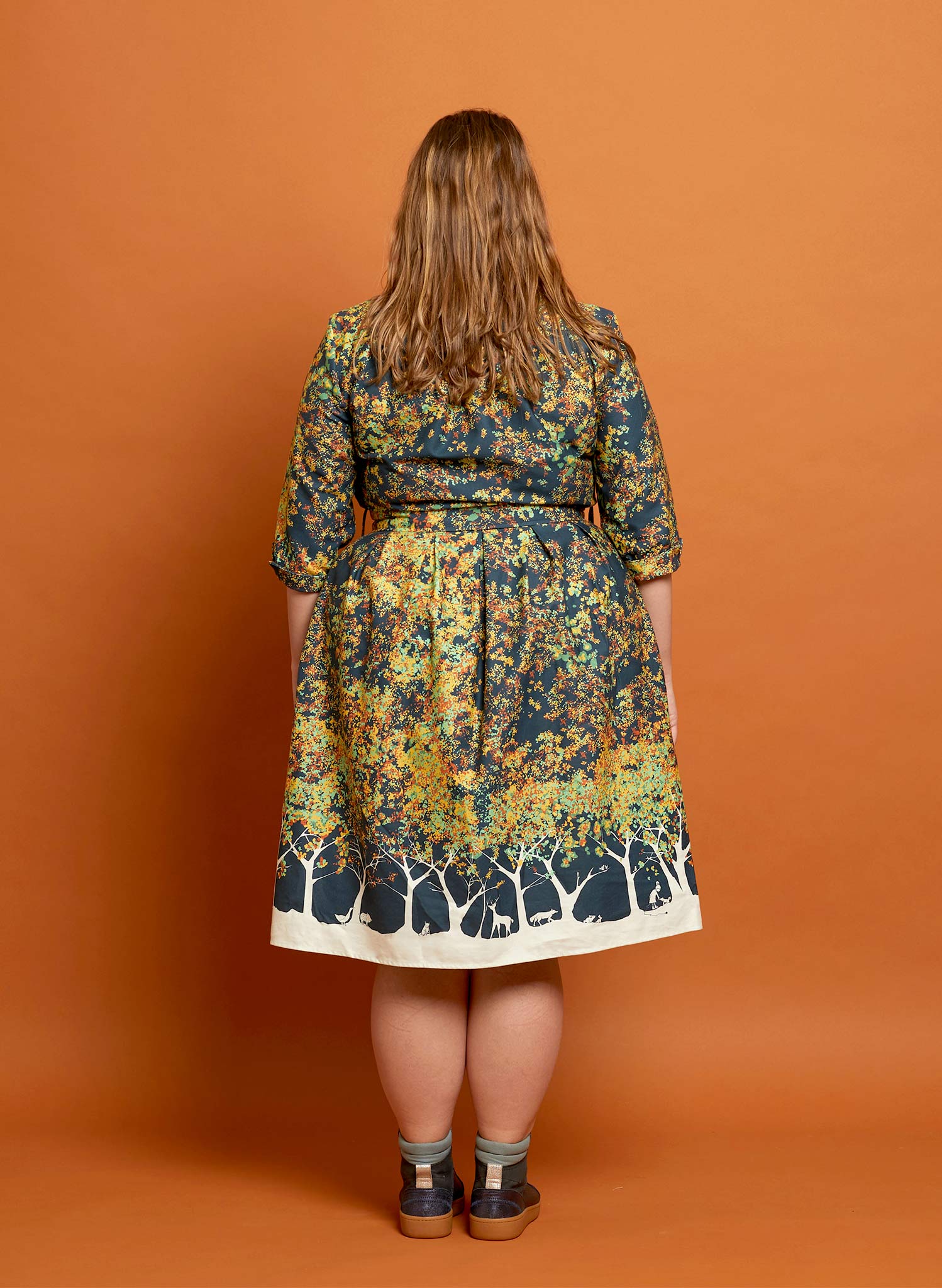 Cynthia - Navy Forest Dress
