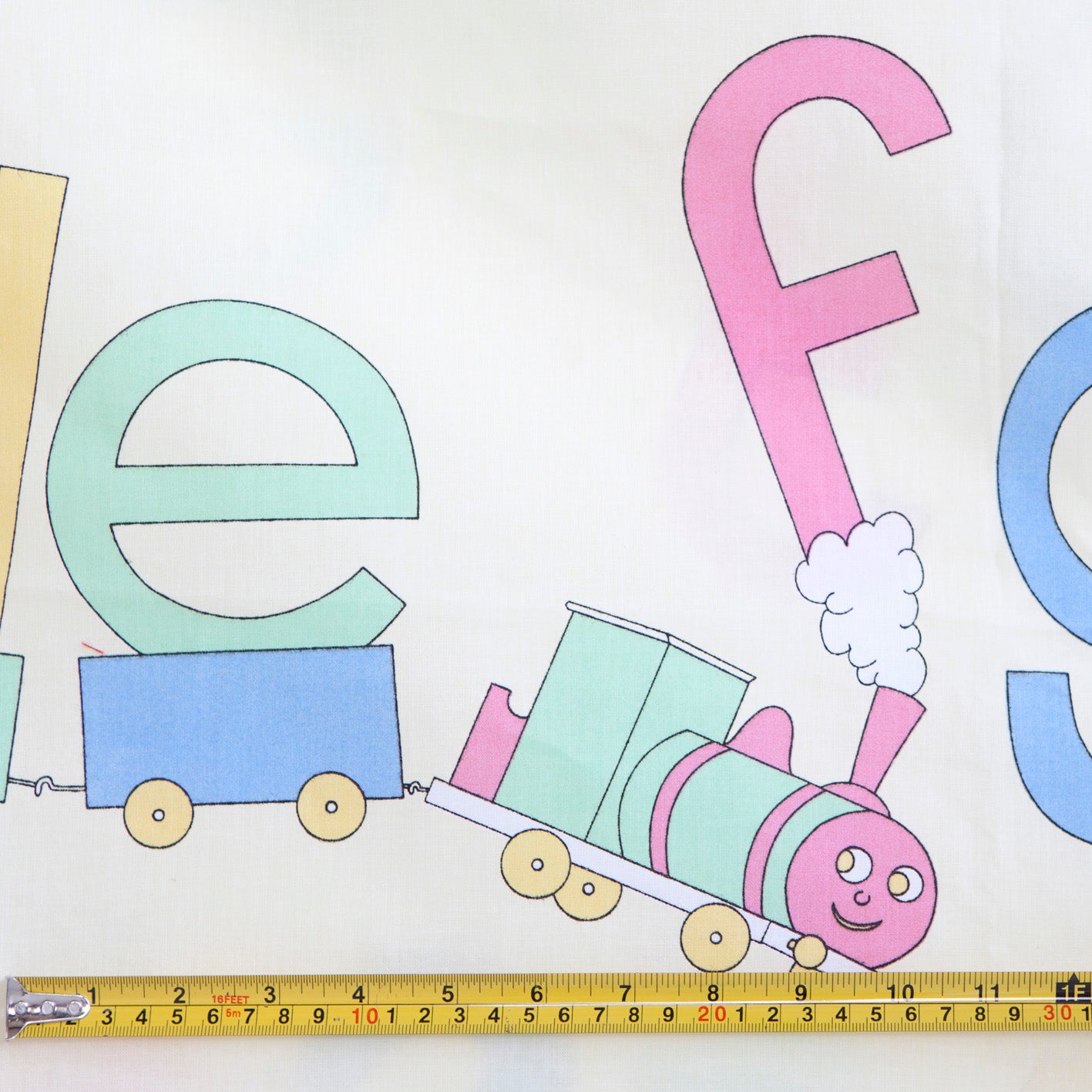 ABC Pastel Print Fabric - Cotton