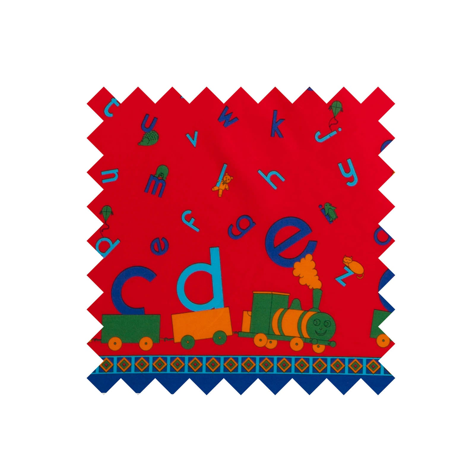 Remnant - 157cm x 64cm - ABC Primary Border Print Fabric - Cotton