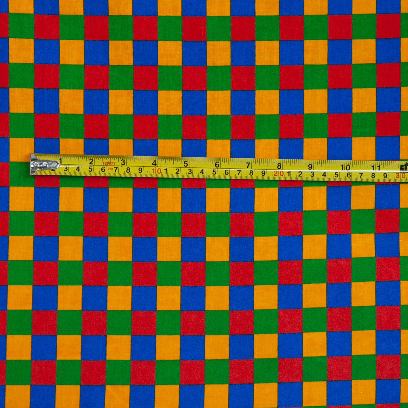 Primary check print Fabric - Cotton