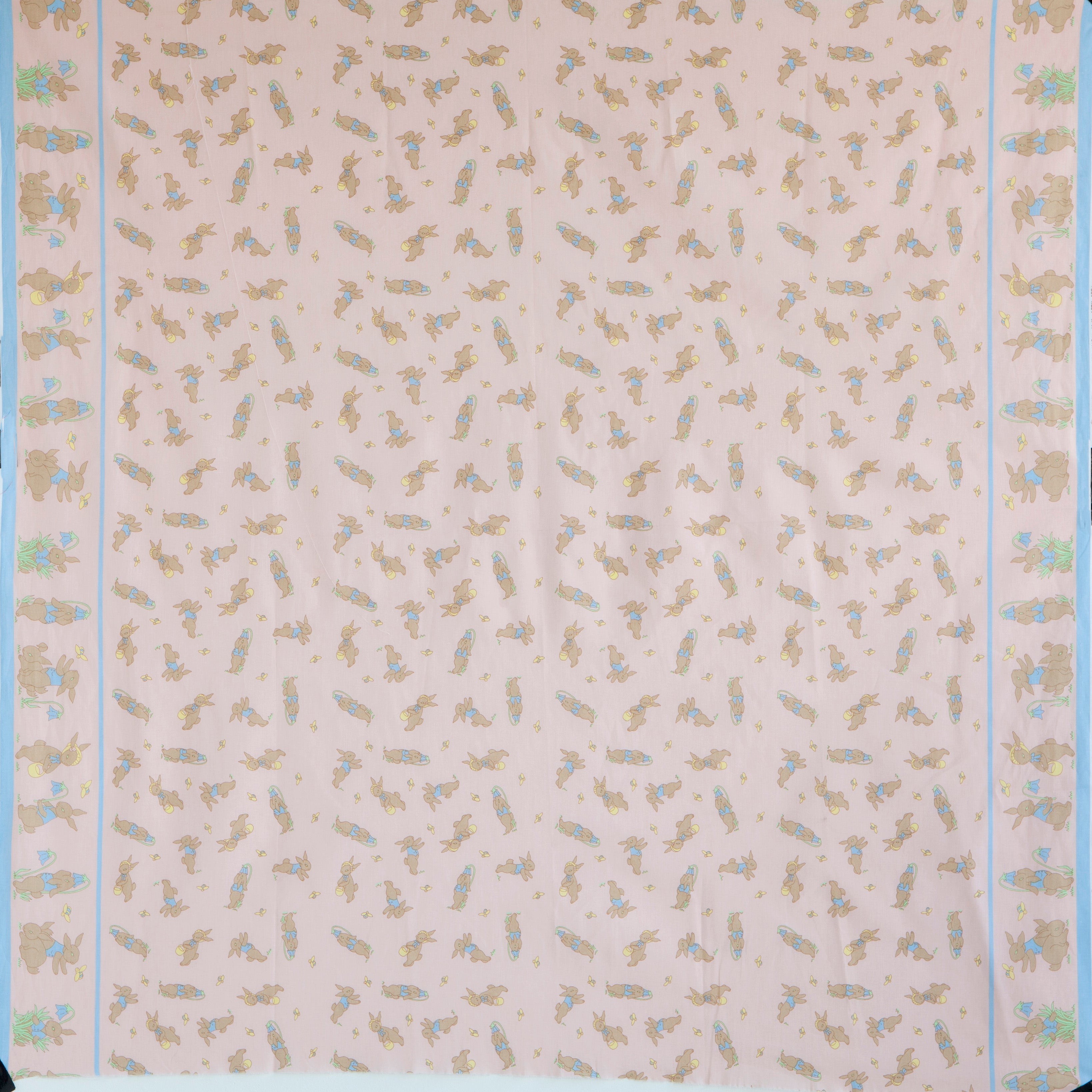 Pink Rabbit Fabric - Cotton