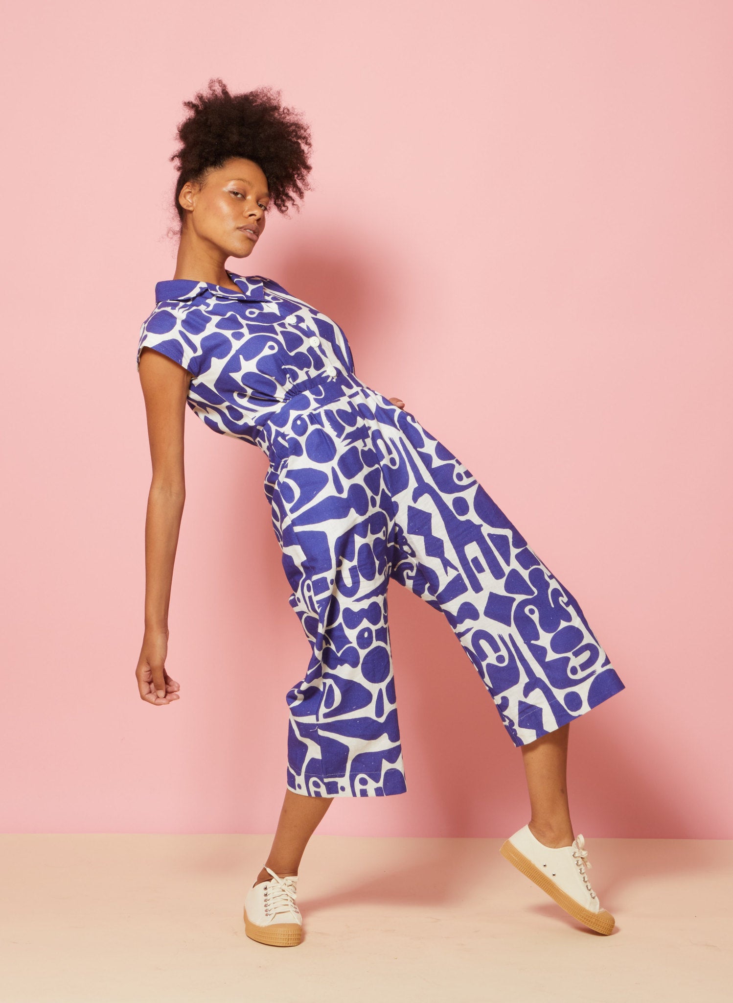 PRE LOVED - Francesca Jumpsuit - Blue Cave - Size 14