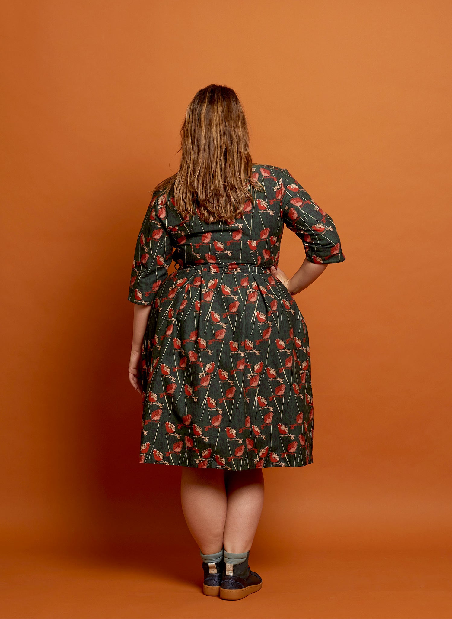 Ida - Forest Green Robin Dress